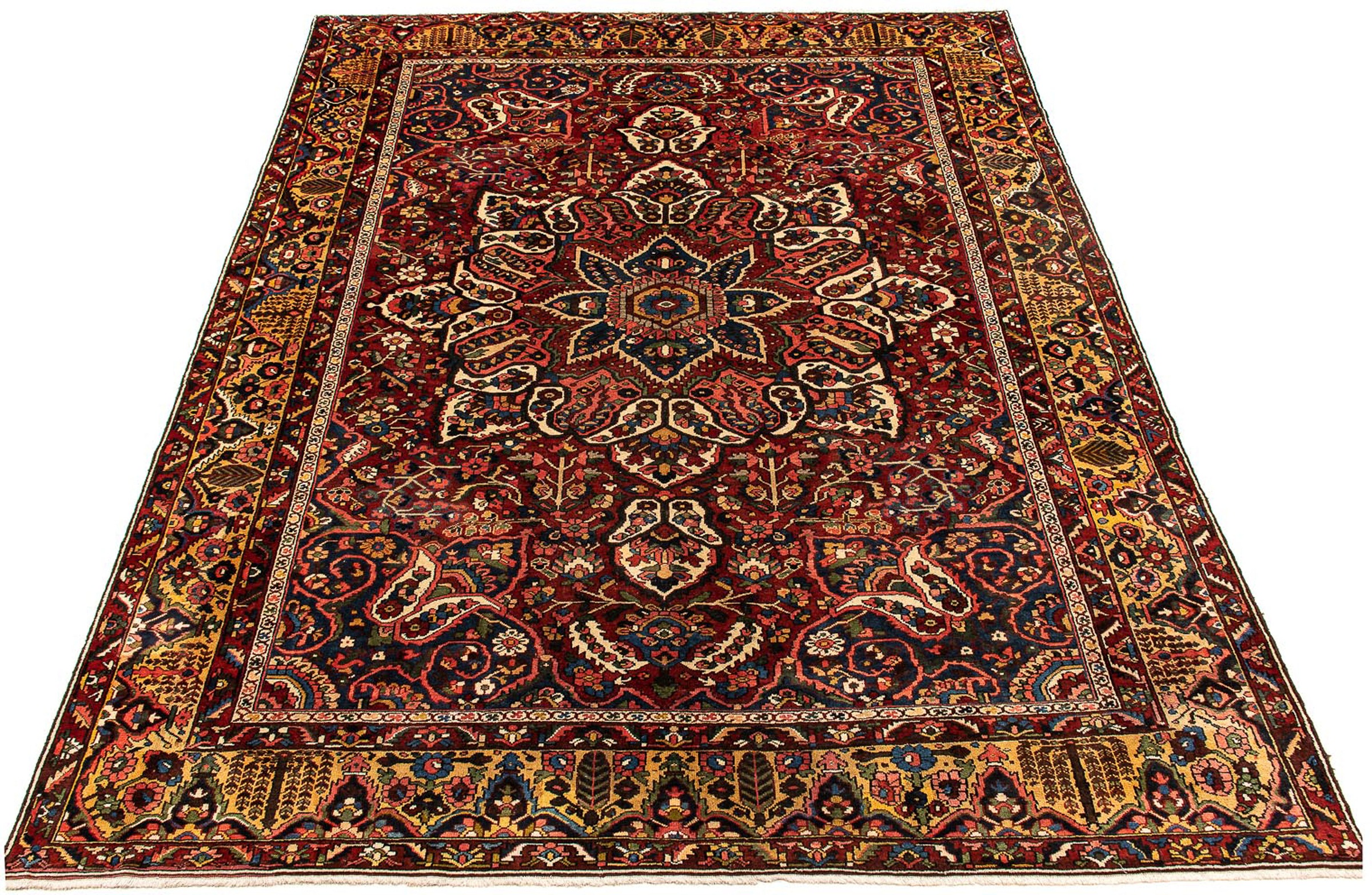 Image of morgenland Orientteppich »Ziegler - Bachtiari - 408 x 333 cm - dunkelrot«, rechteckig, 6 mm Höhe, Wohnzimmer, Handgeknüpft, Einzelstück mit Zertifikat bei Ackermann Versand Schweiz