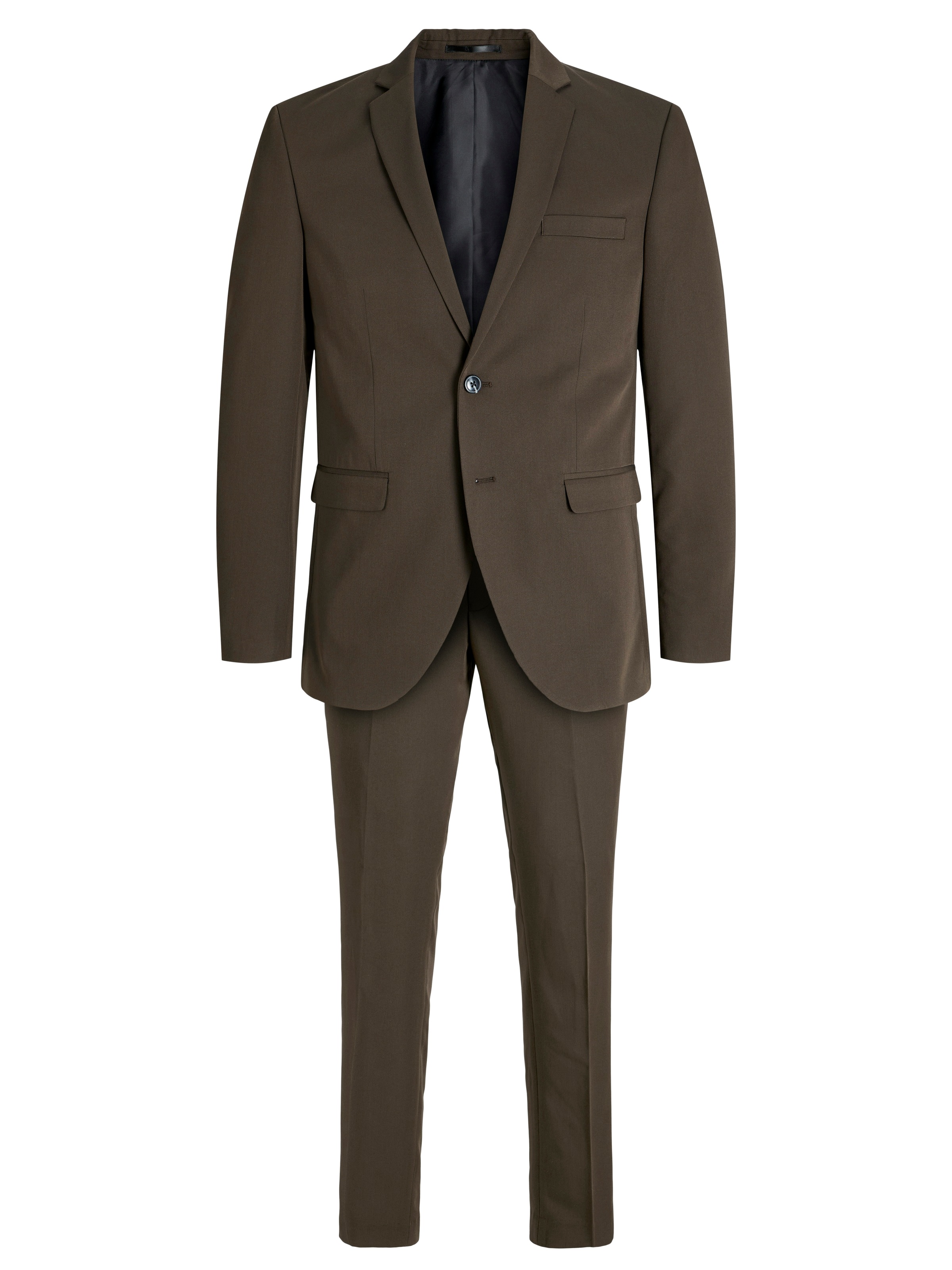 Jack & Jones Anzug »JPRFRANCO Extra schmal, pflegeleicht, stilvoll mit fallendem Revers«, (Packung, 2 tlg.), slim fit, unifarben, modisch, slim fit, Kunstfaser