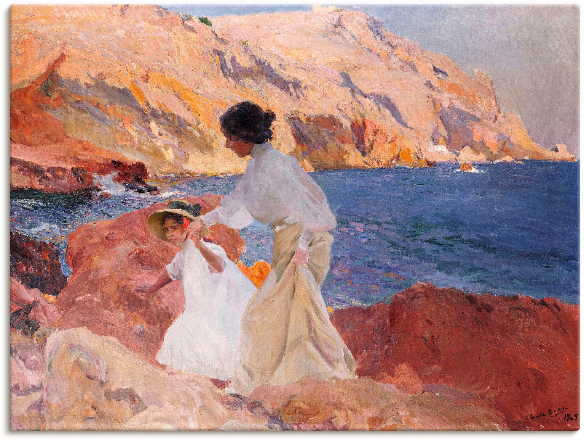 Image of Artland Wandbild »Clotilde und Elena beim Klettern«, Gruppen & Familien, (1 St.), in vielen Grössen & Produktarten -Leinwandbild, Poster, Wandaufkleber / Wandtattoo auch für Badezimmer geeignet bei Ackermann Versand Schweiz