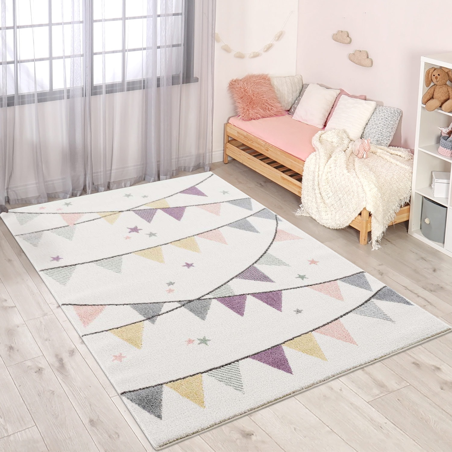 Image of Carpet City Kinderteppich "Anime9381" rechteckig 11 mm Höhe Spielteppich, Wimpel, Weicher Flor, Pflegeleicht, Kinderzimmer