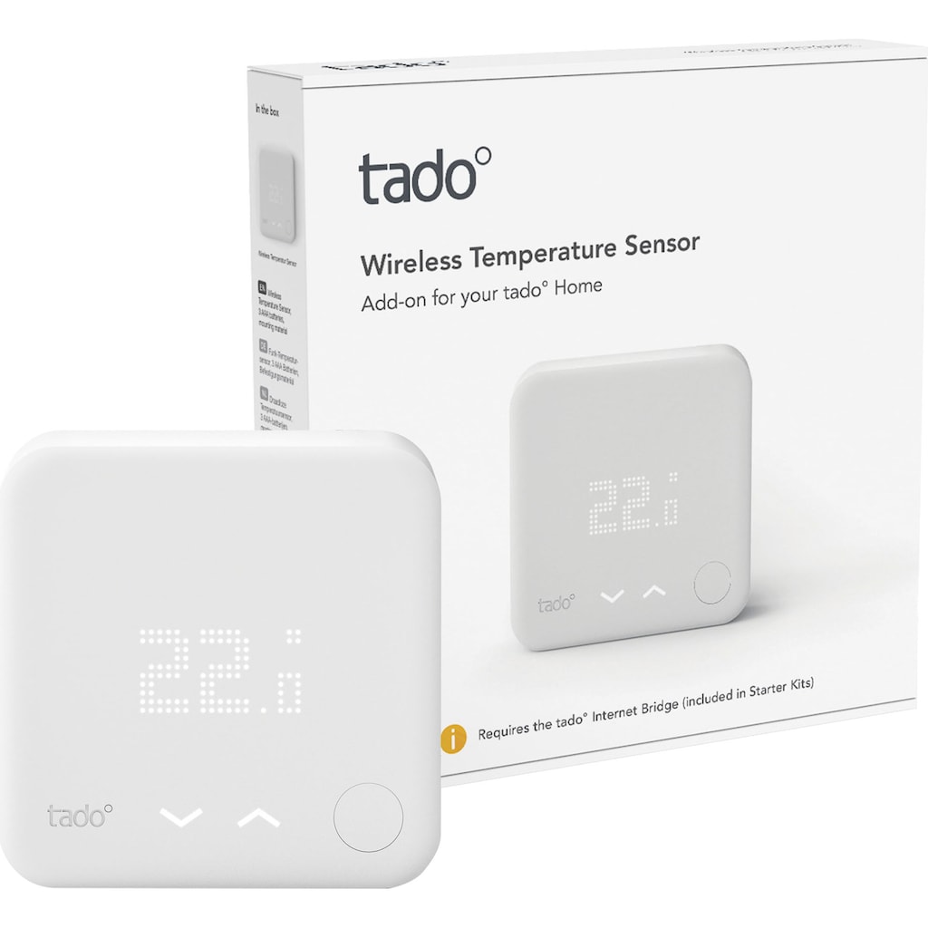Tado Heizkörperthermostat »Funk-Temperatursensor, Zusatzprodukt für Smarte Heizkörperthermostate«