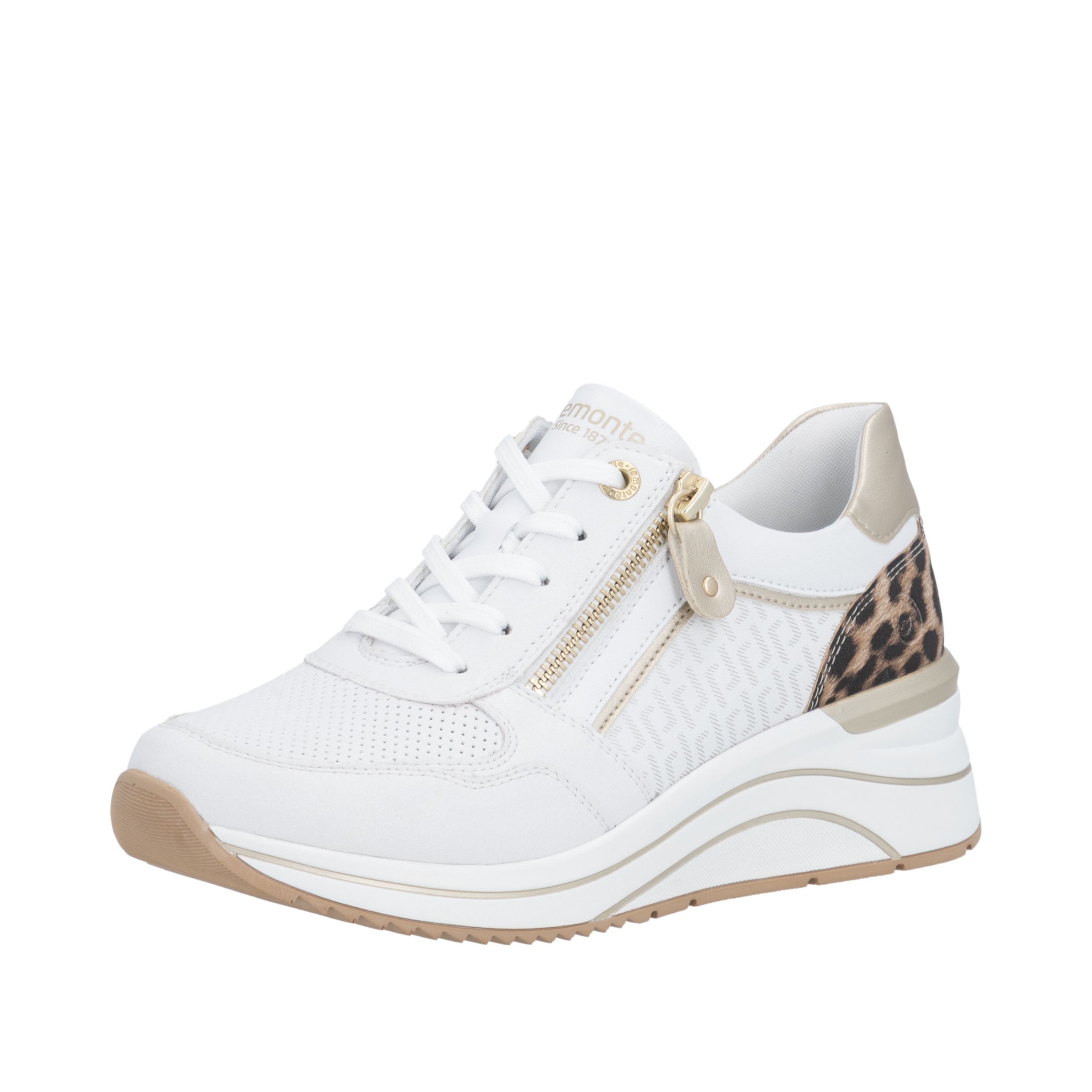 Image of Remonte Keilsneaker Freizeitschuh, Halbschuh, Schnürer mit seitlichem Reissverschluss
