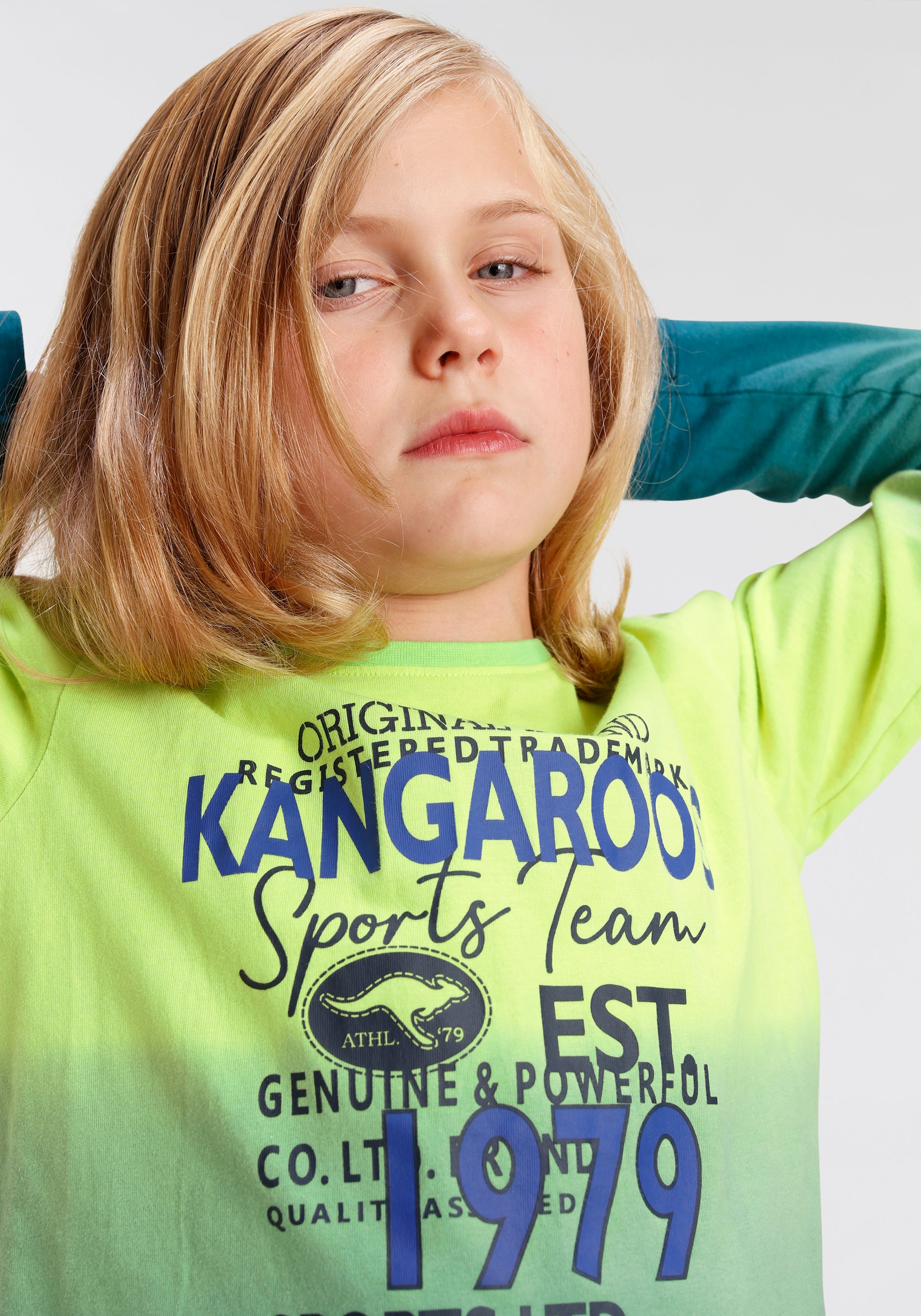 Trendige KangaROOS Langarmshirt »mit Farbverlauf«, Dip - kaufen ohne versandkostenfrei Mindestbestellwert Dye