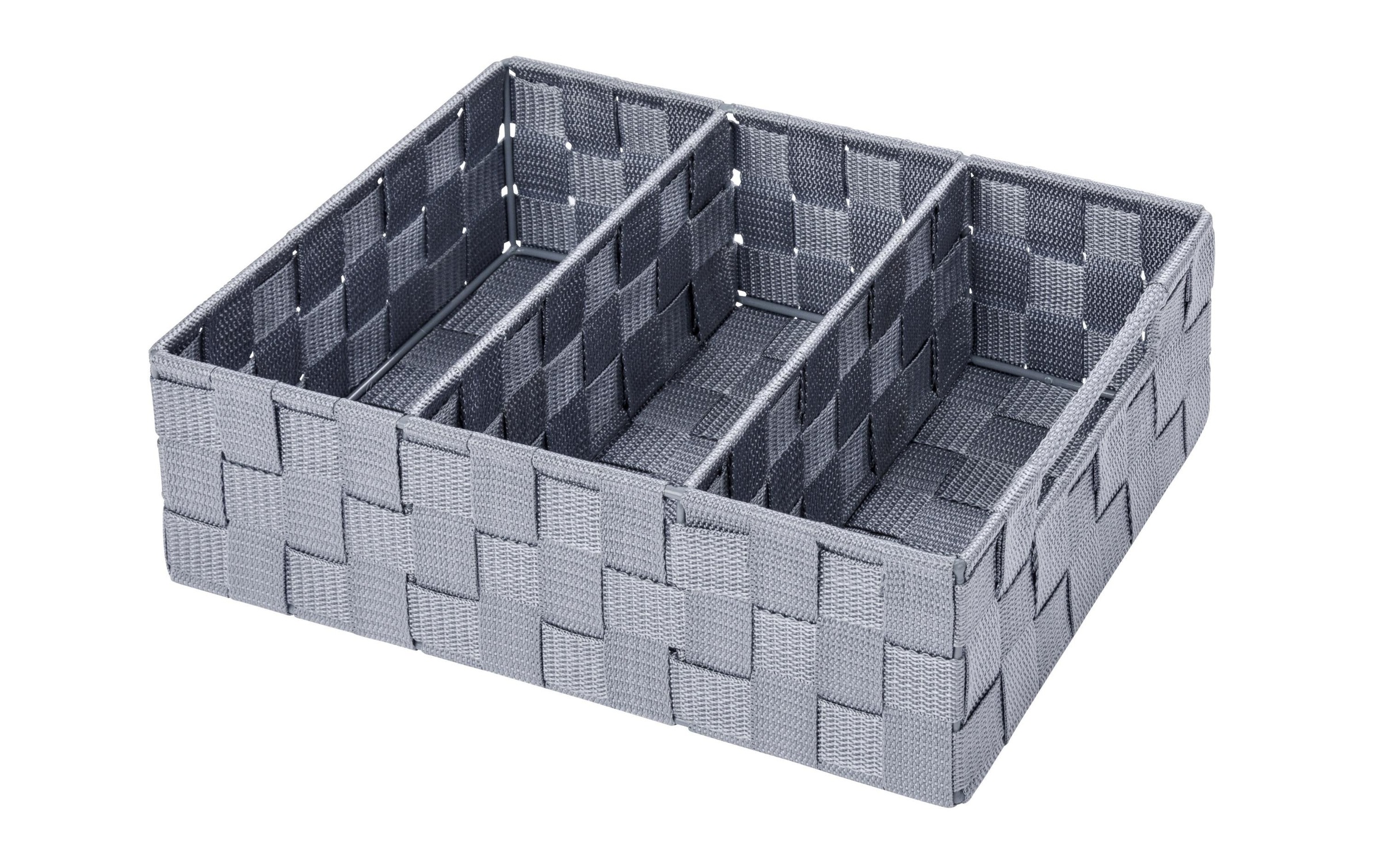 Image of WENKO Aufbewahrungskorb "Adria 32 x 21 x 10 cm, Grau"