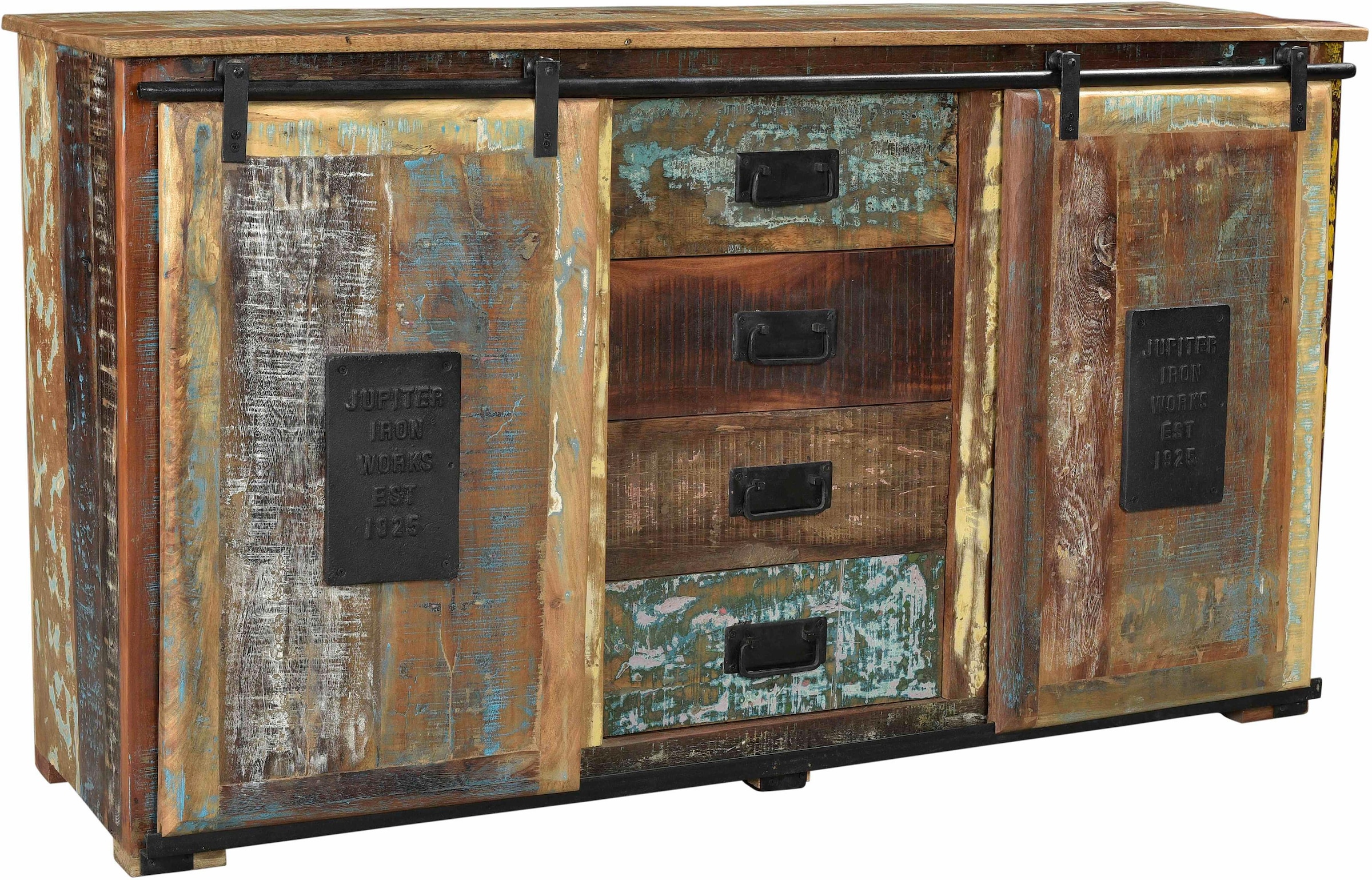 SIT Sideboard »Jupiter«, aus recyceltem auf Shabby Vintage Chic, Altholz, versandkostenfrei