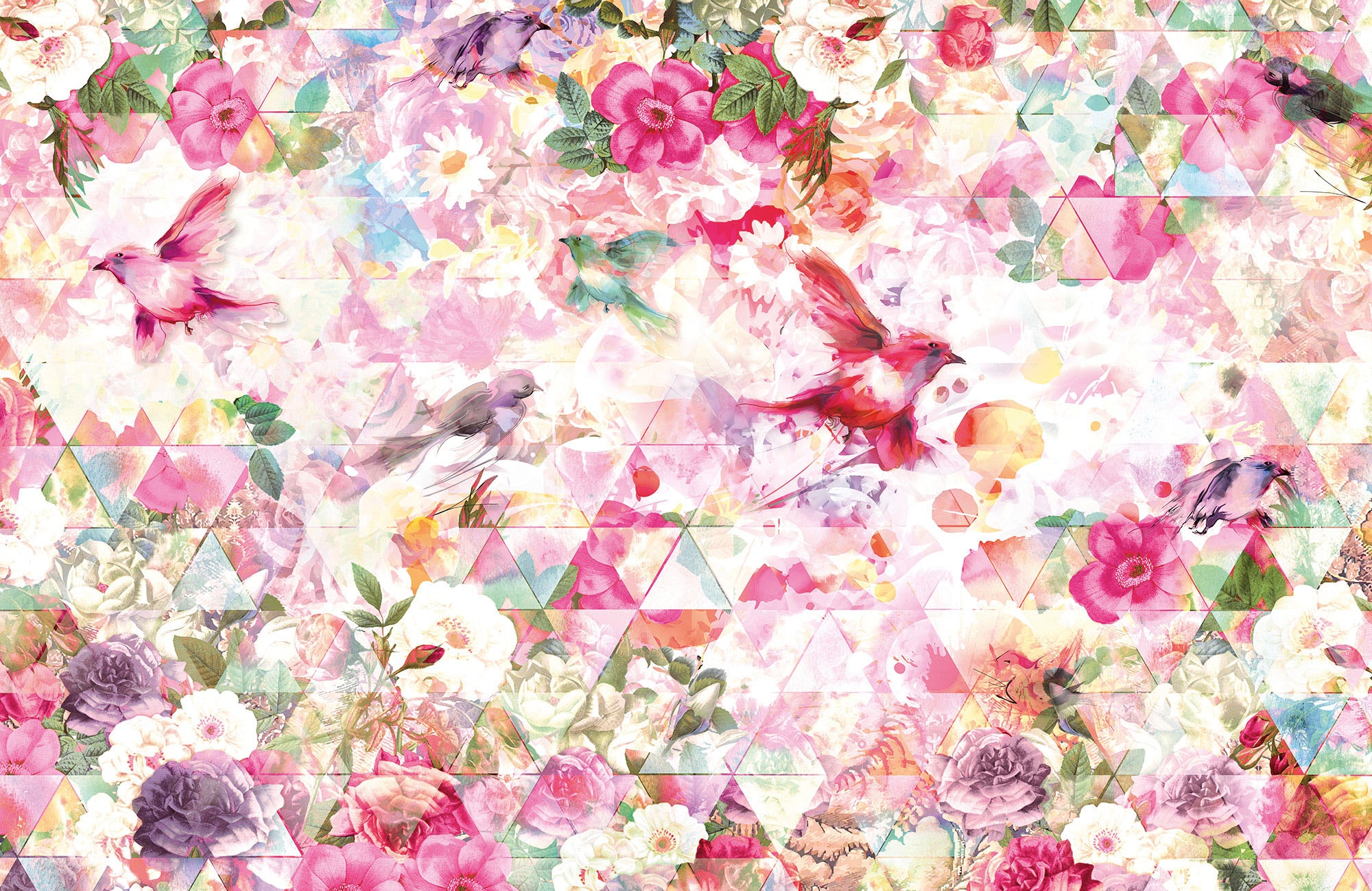 Image of Komar Vliestapete "Digitaldruck Vlies - Prisma - Grösse 400 x 260 cm" bedruckt glatt Wohnzimmer, Schlafzimmer