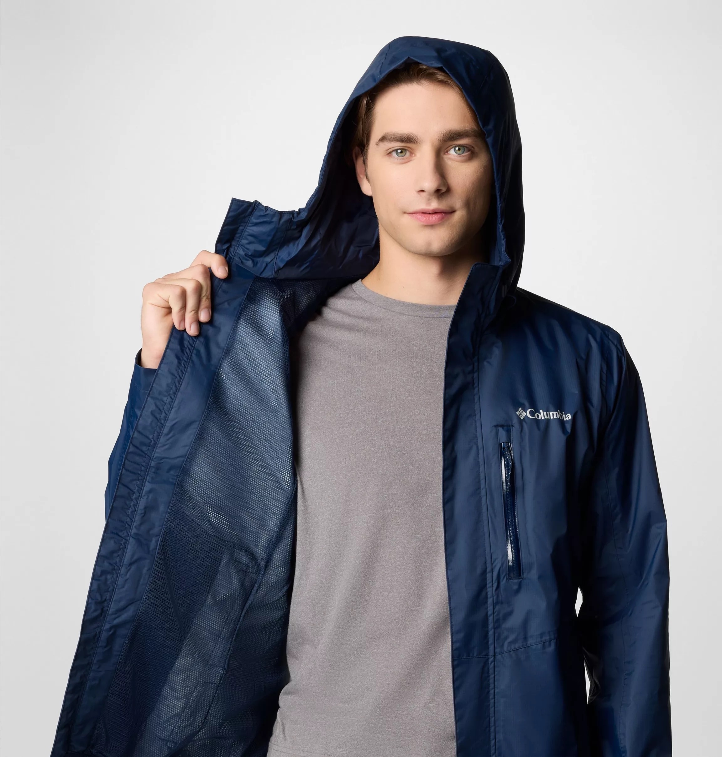 Columbia Veste de pluie »Pouring Adventure III Jacket« sportliche Logostickerei, wasserdichtes und winddichtes Material