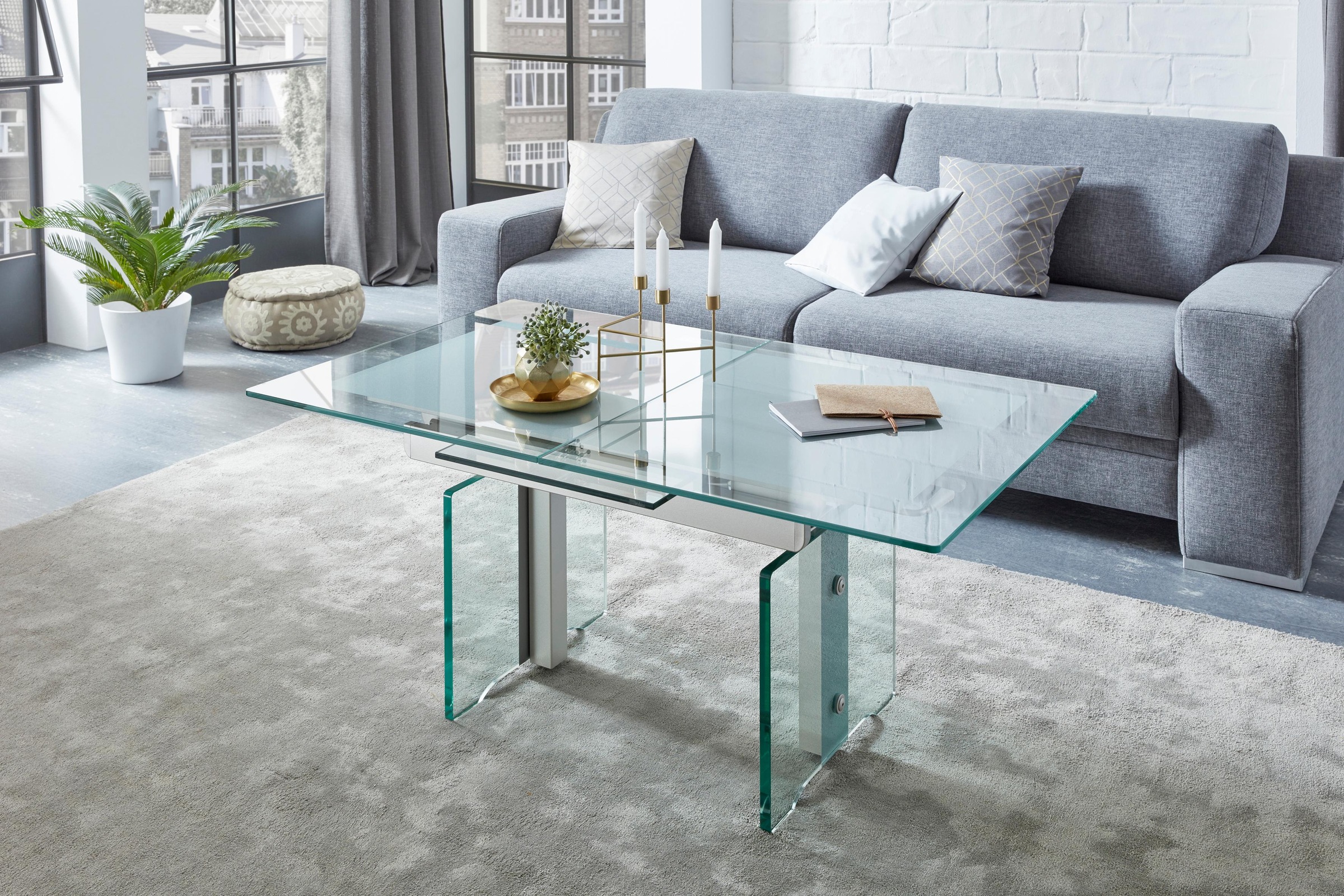 Image of Vierhaus Couchtisch »Vardis«, Couchtisch, Glas, ausziehbar und höhenverstellbar durch Ilse Mechanik bei Ackermann Versand Schweiz