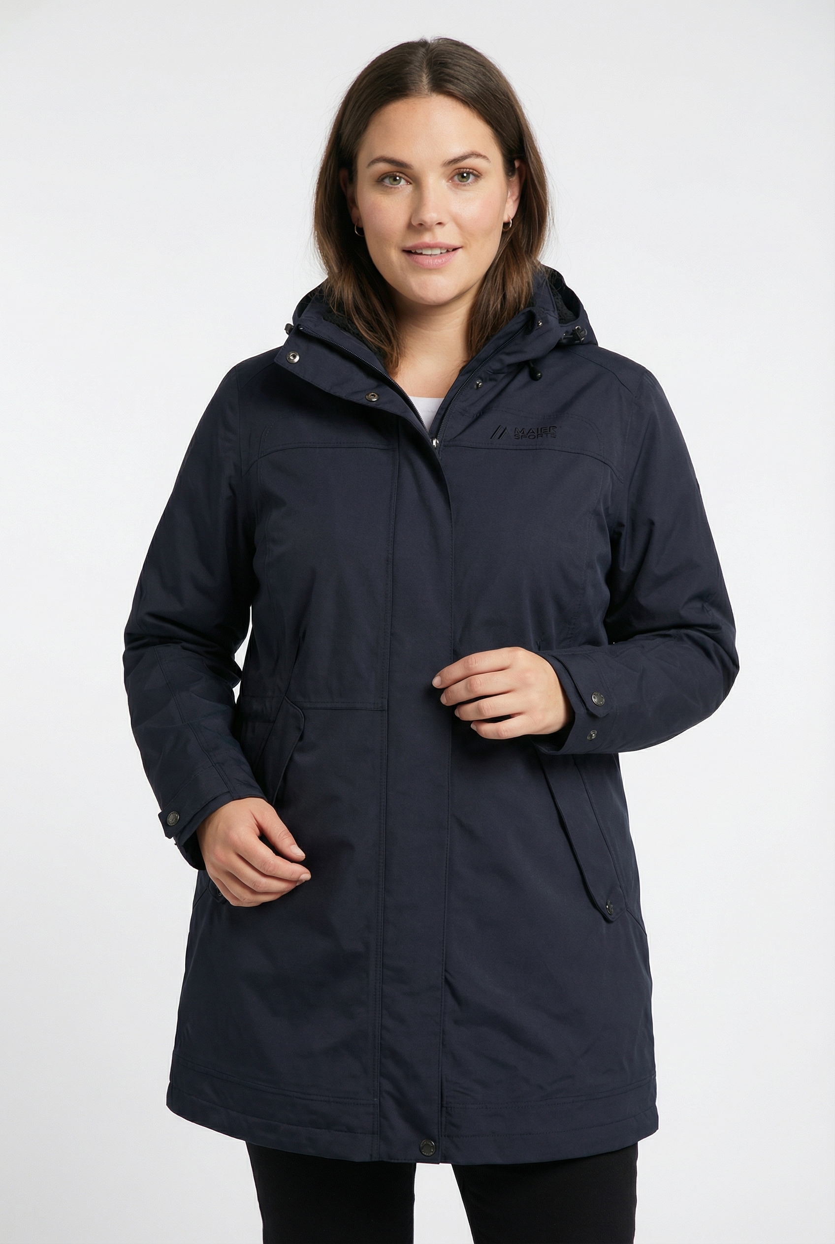 Maier Sports Manteau fonctionnel 3 en 1 »Doppelmantel Damen« avec fermeture éclair à deux sens, respirant, à séchage rapide