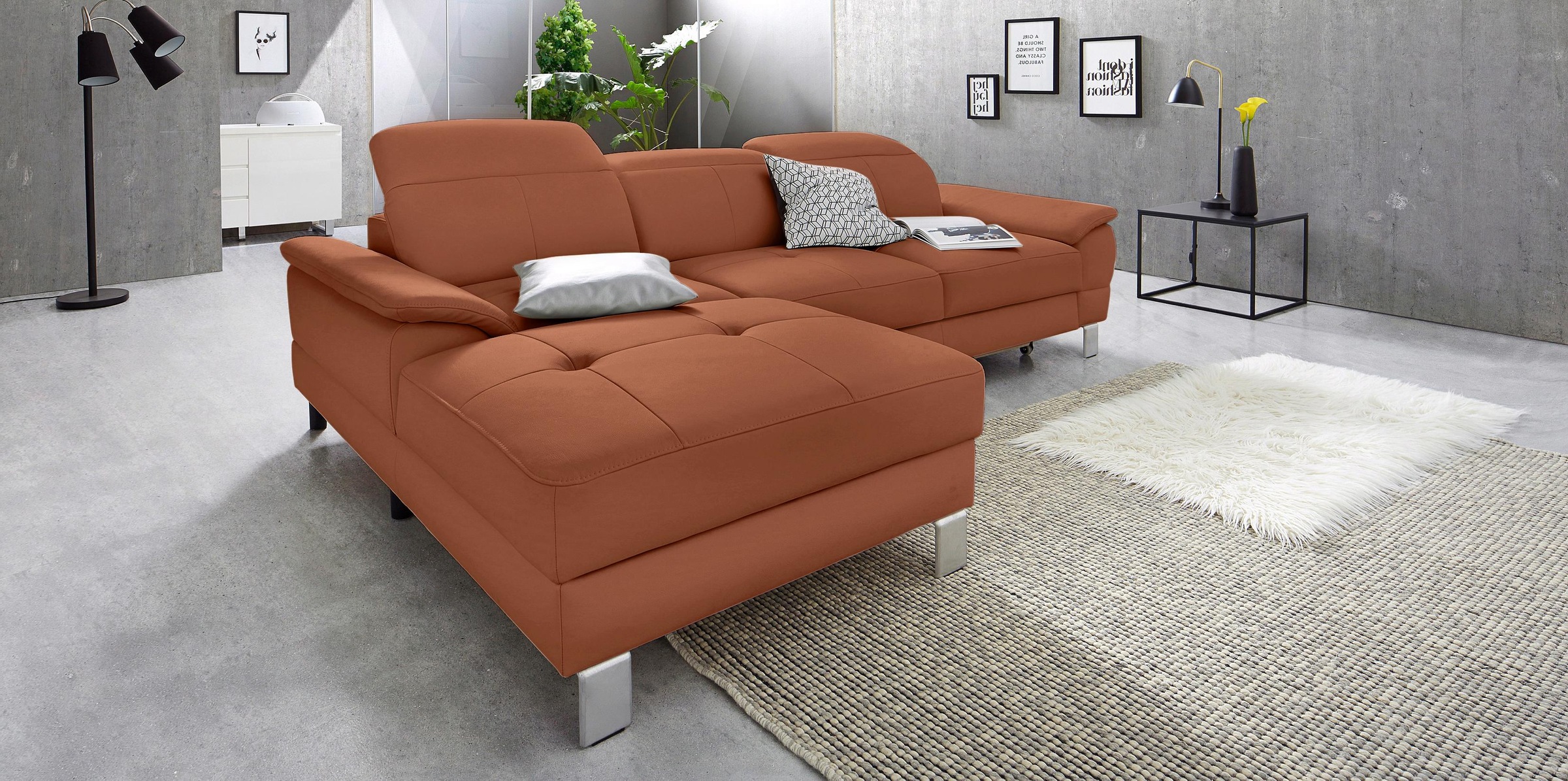 exxpo - sofa fashion Ecksofa »Mantua 2«, inkl. Kopf- bzw.  Rückenverstellung, wahlweise mit Bettfunktion versandkostenfrei auf
