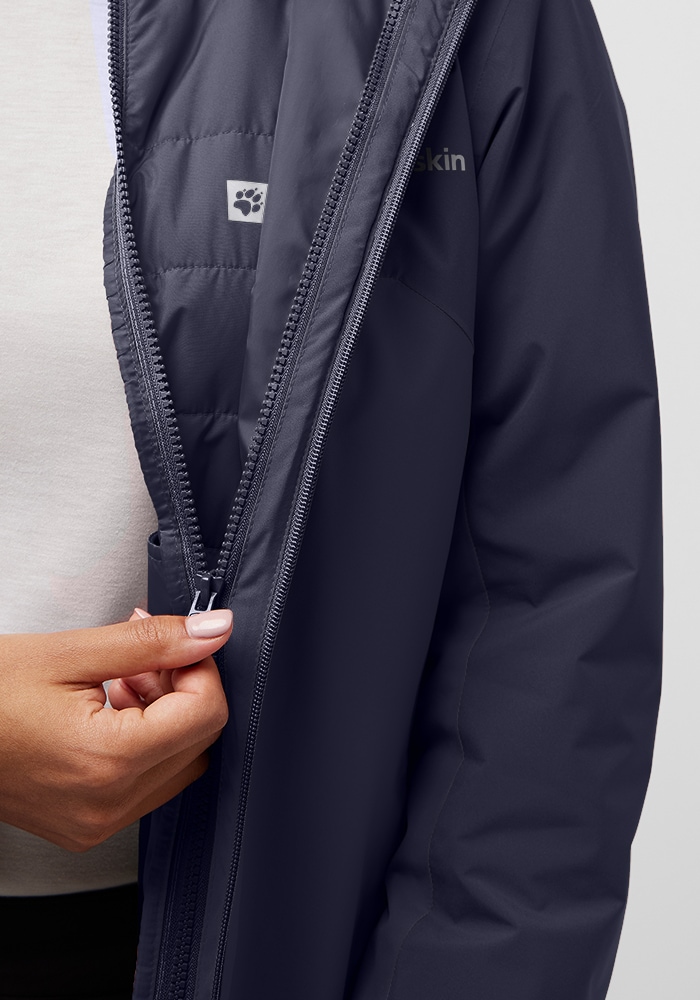 Jack Wolfskin 3-in-1-Funktionsjacke »HUNBERG 3IN1 JKT W«, mit Kapuze