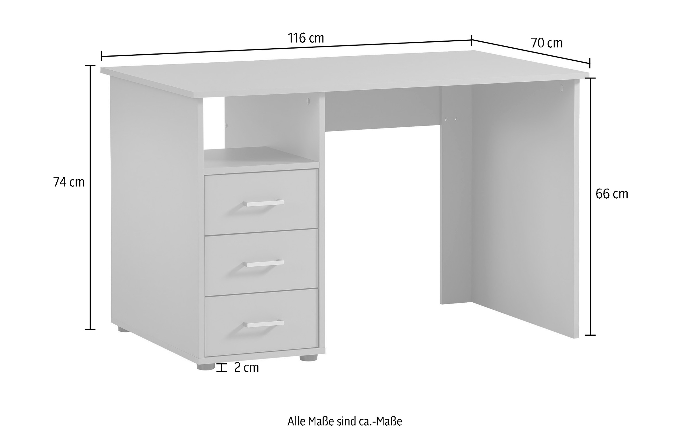 Schildmeyer Schreibtisch »Baku«, Breite 116 cm, Made in Germany