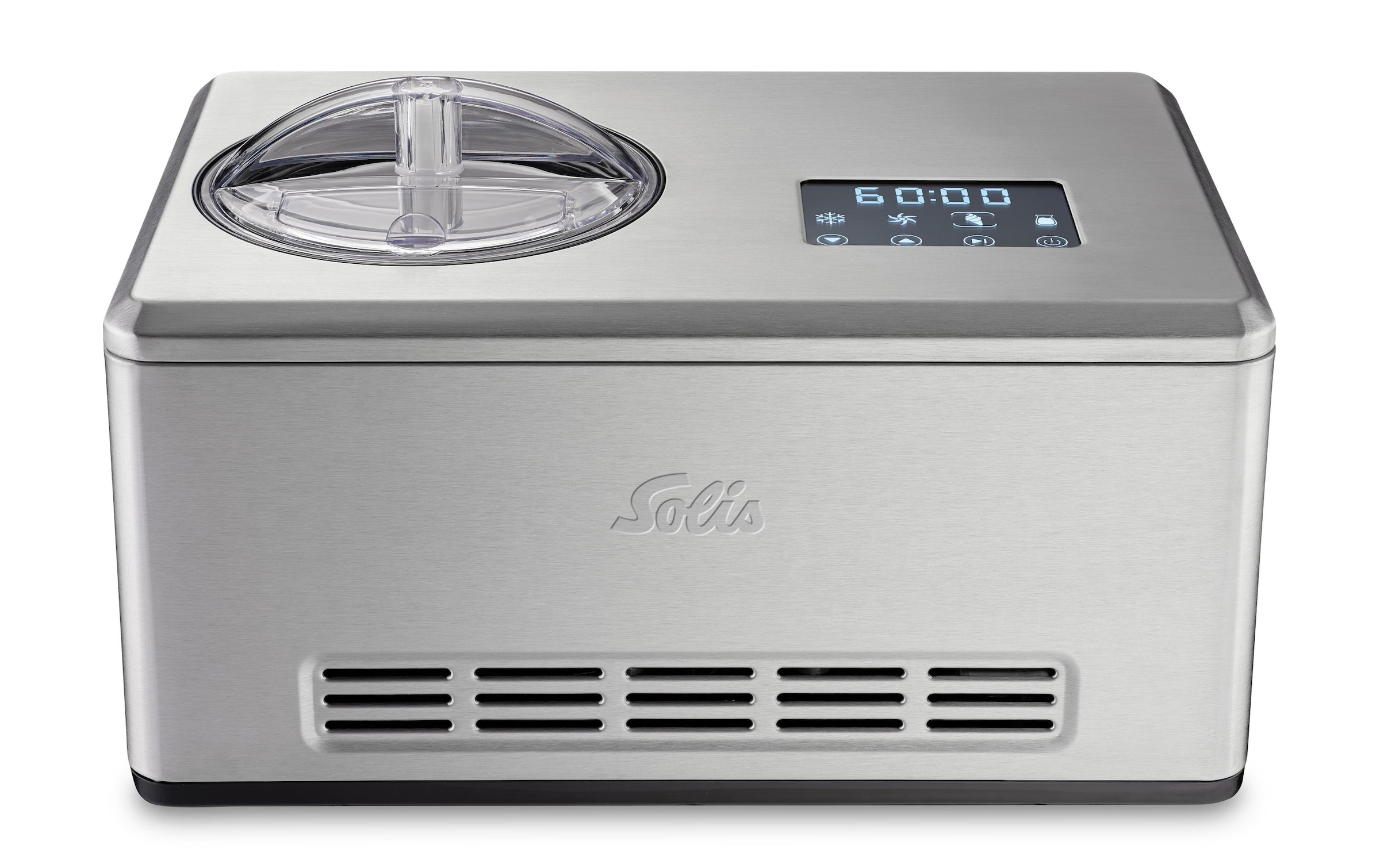 Image of SOLIS OF SWITZERLAND Eismaschine ""Gelateria Pro Touch 1.5 l, Silberfarben"" 2 l 200 W Geeignet für: Frozen Yoghurt, Glace, Sorbet
