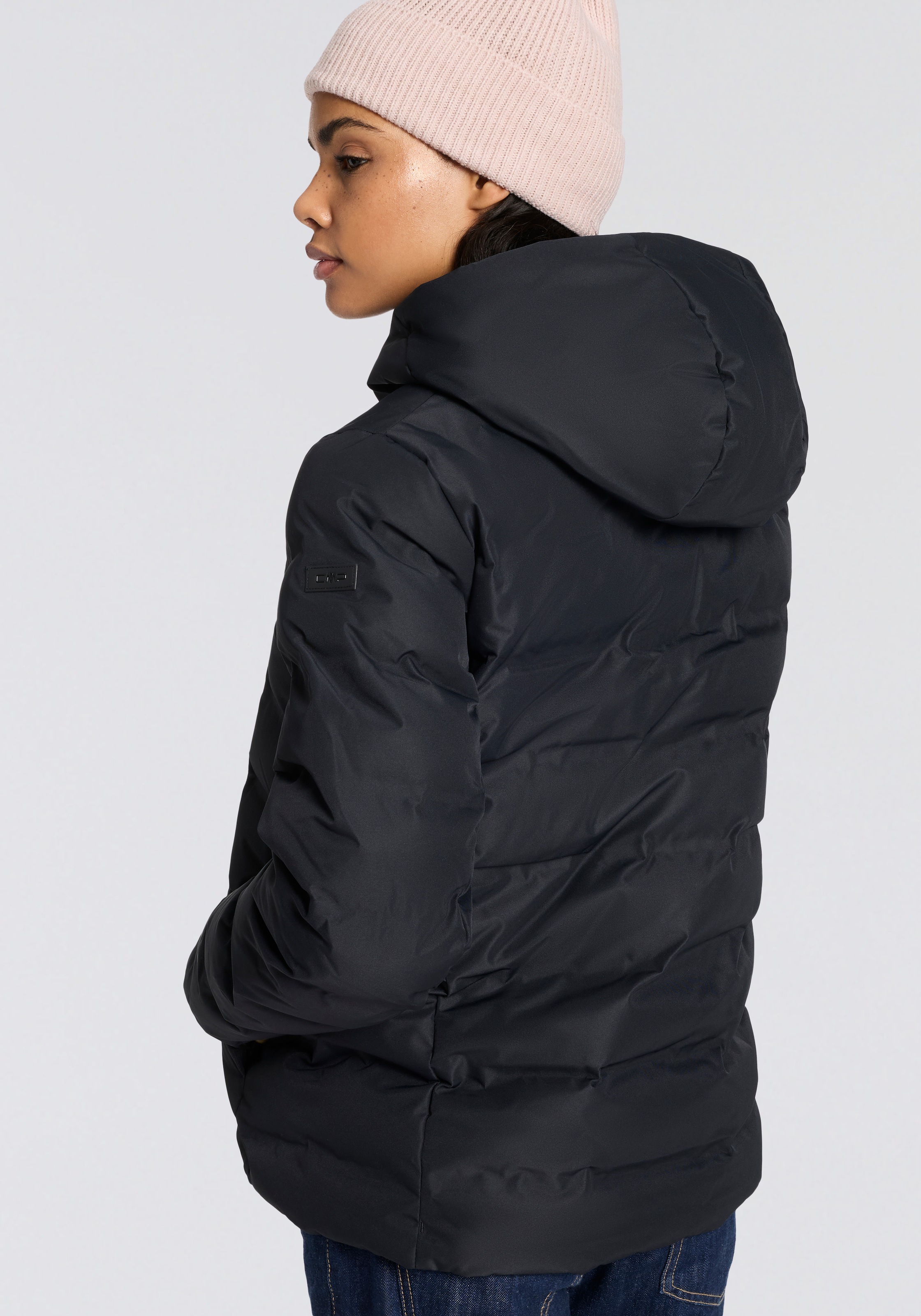 CMP Steppjacke »WOMAN JACKET FIX HOOD« mit Kapuze mit fester Kapuze, wärmend, winddicht, wasserabweisend, Übergangsjacke