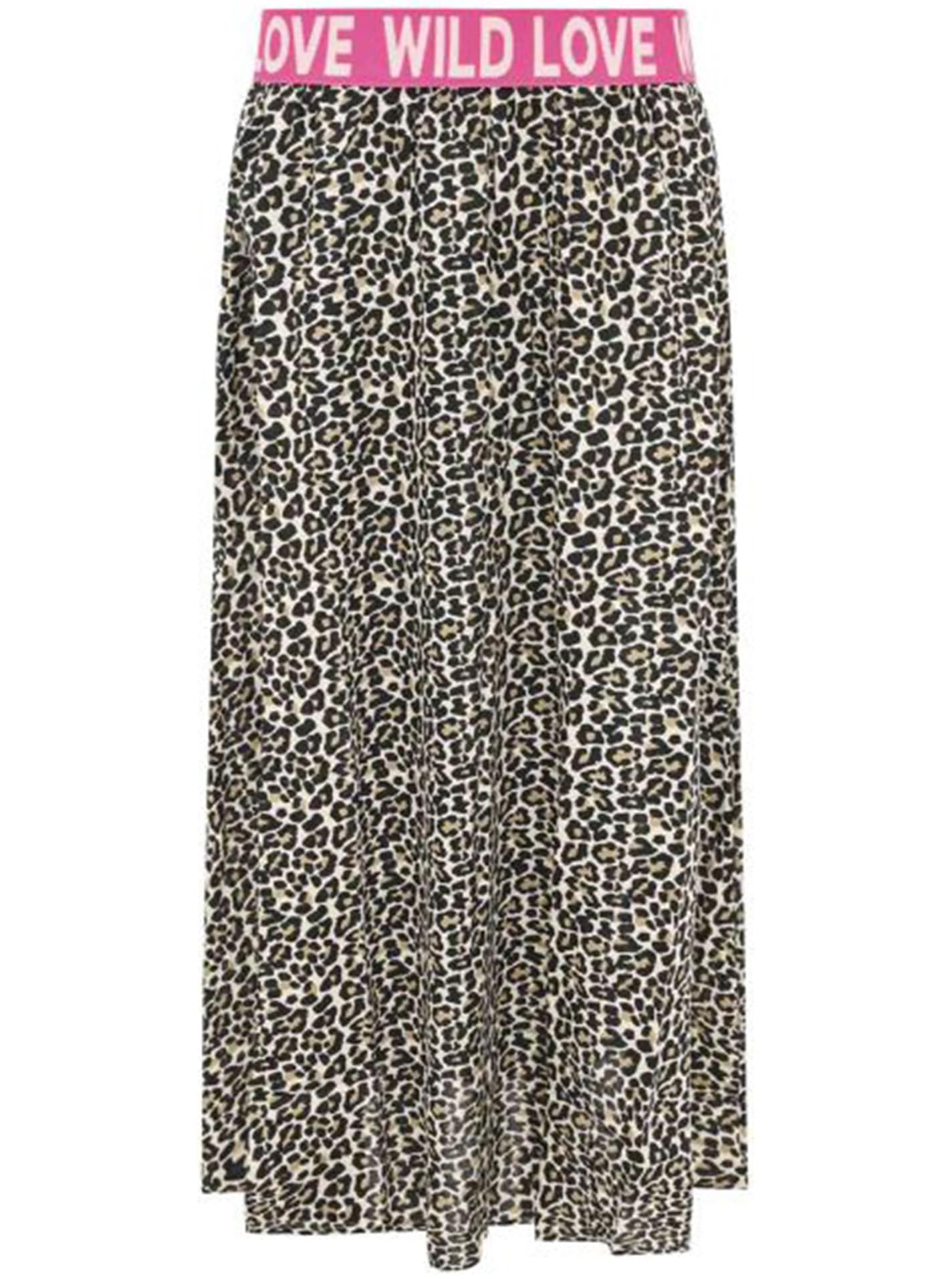 Zwillingsherz Maxi jupe »"Wild Love Leo"« Animal Muster, Gummizug, Viskose, knöchellang