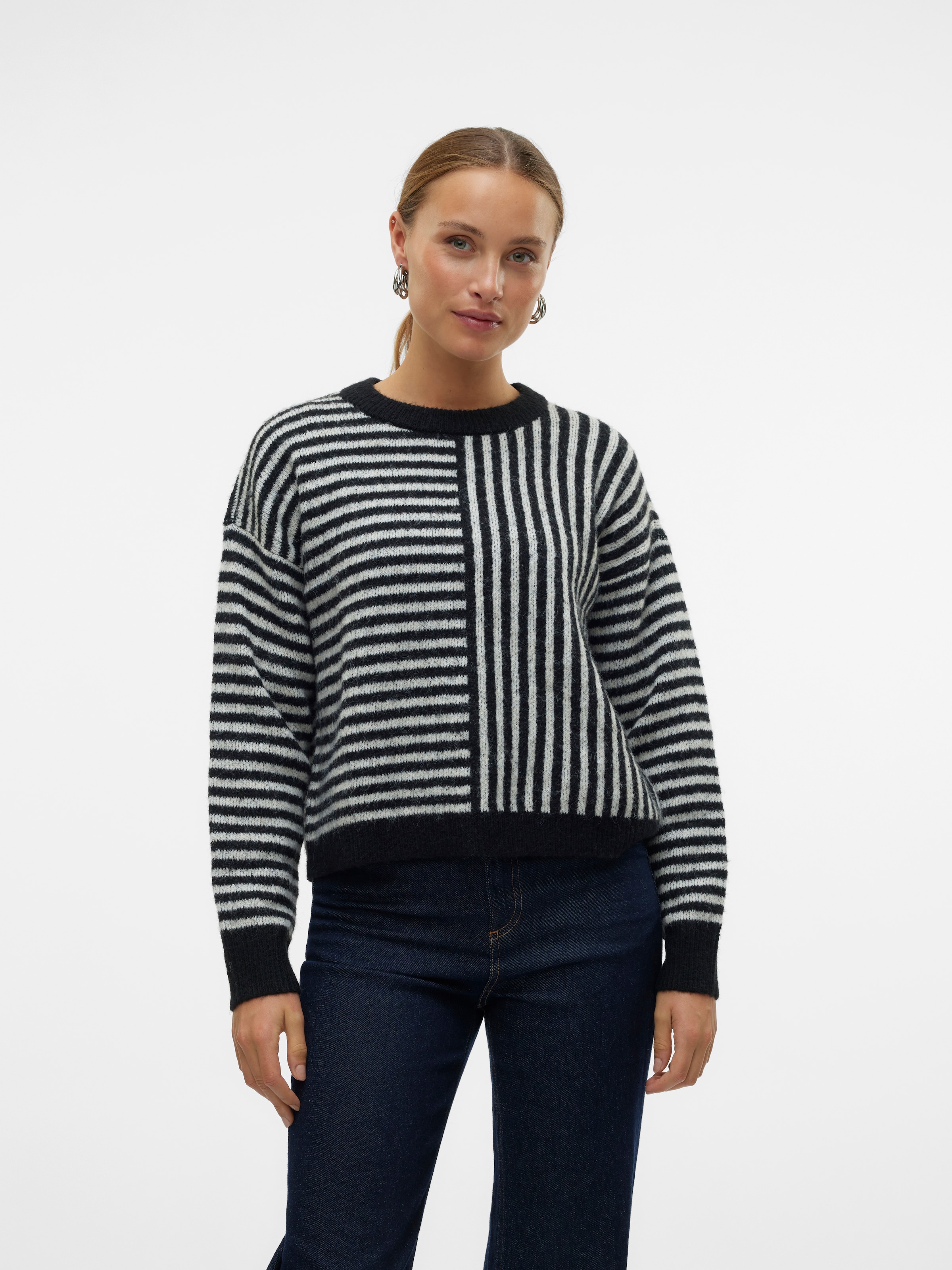Vero Moda Strickpullover »VMURANUS LS ONECK CROPPED PULLOVER GA BF«