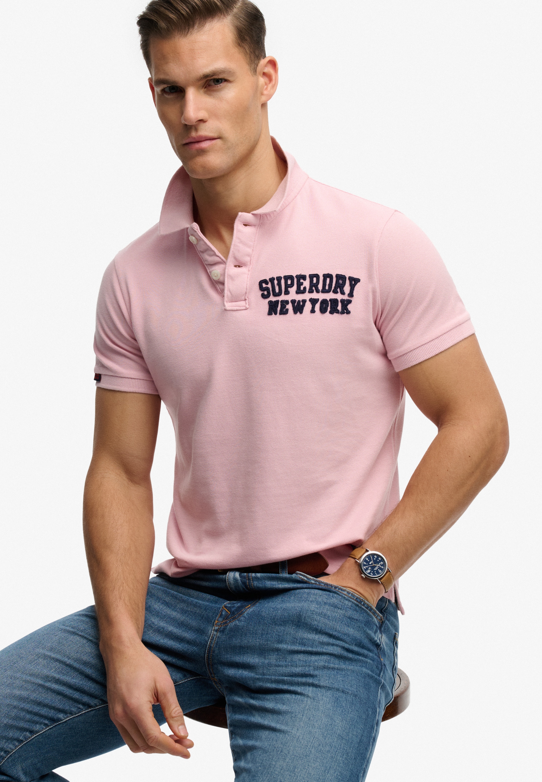 Superdry Poloshirt »VINTAGE ATHLETIC POLO« mit Polokragen und Knopfleiste, aus Baumwolle, Relaxed Fit