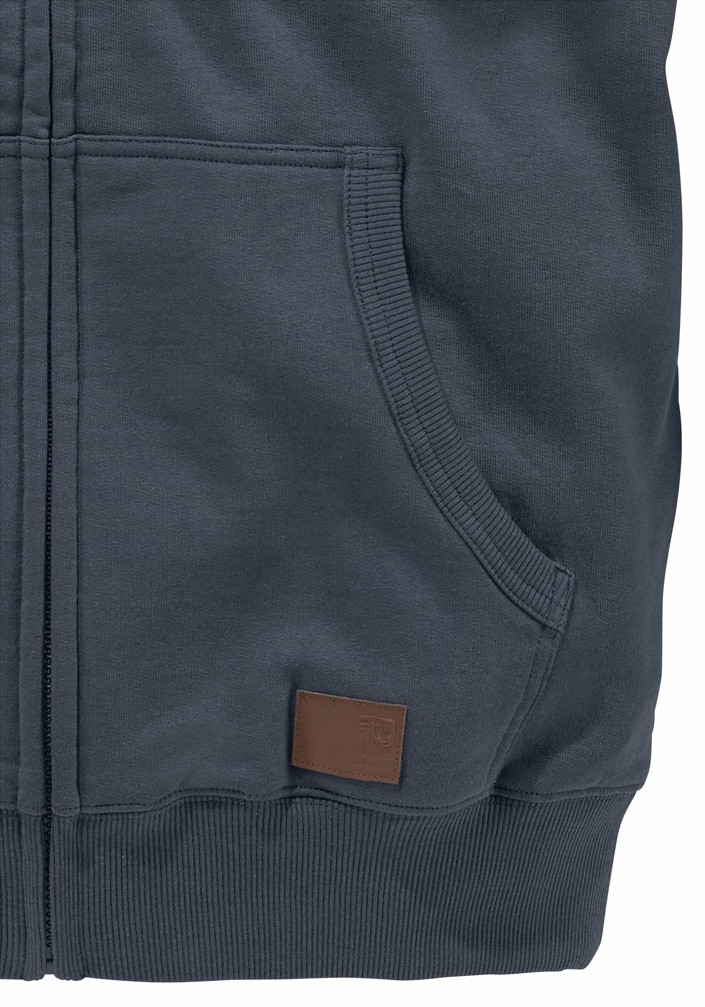 Man's World Kapuzensweatjacke, mit kontrastfarbigem Innenfutter