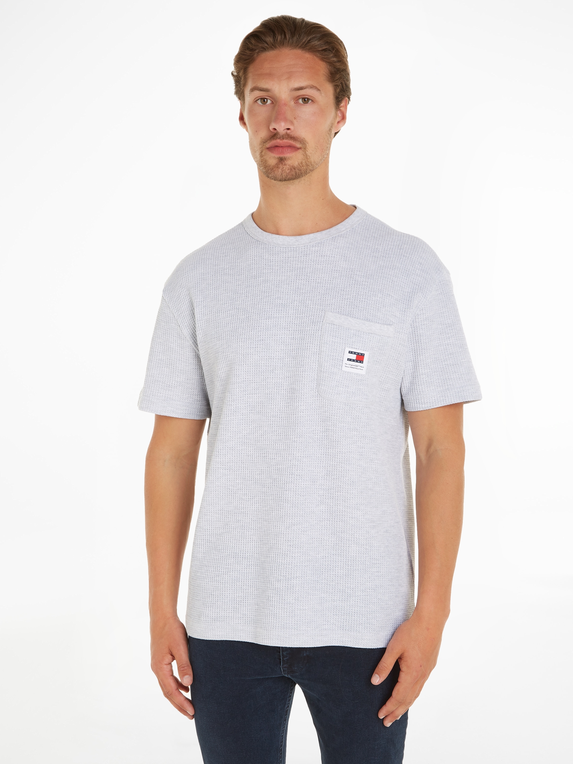 T-Shirt »TJM REG WAFFLE POCKET TEE«, mit Brusttasche