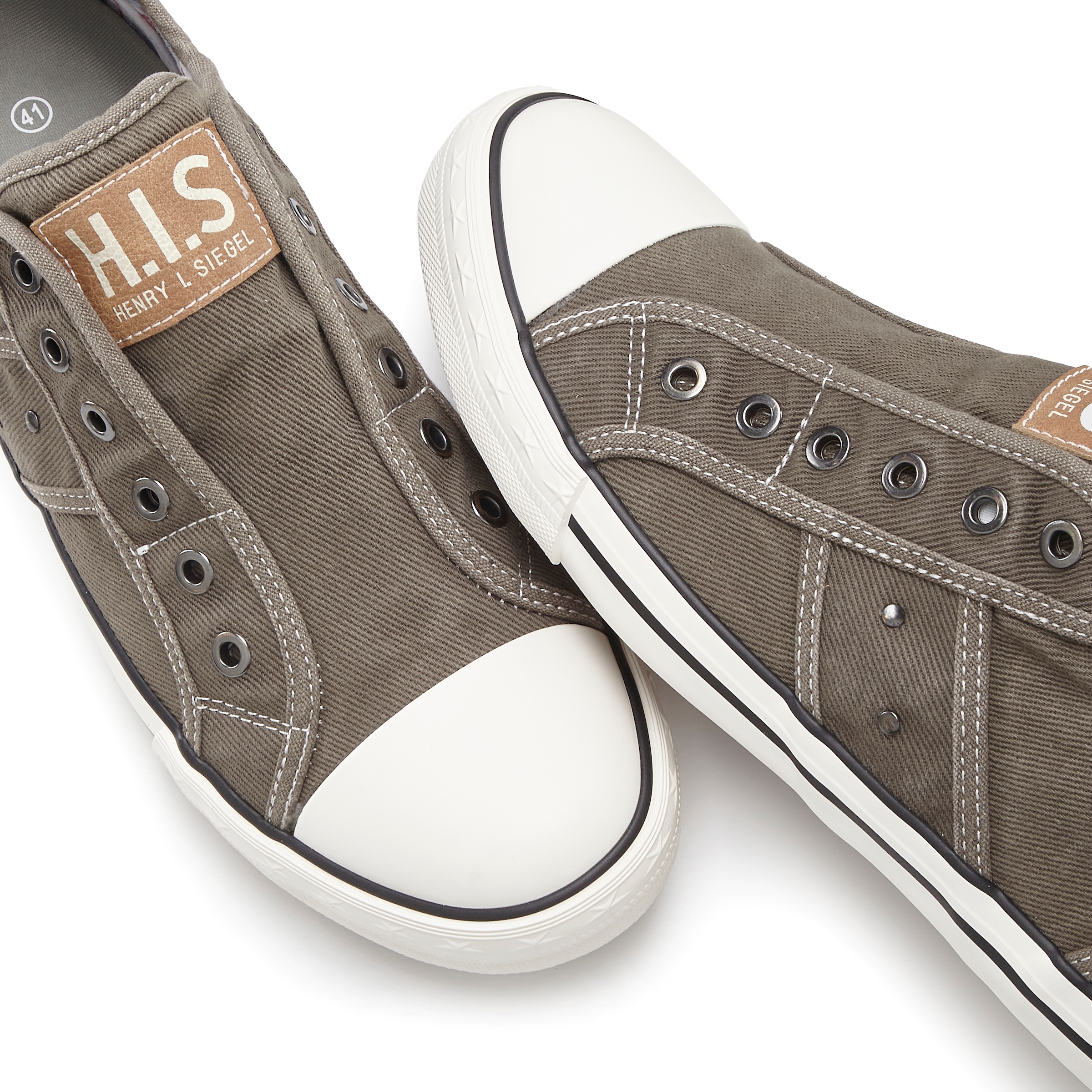 H.I.S Sneakers »Textilschuh, Stoffschuh, Turnschuh, Halbschuh, Freizeitschuh, Slipper«  NEU Slip-On-Sneaker aus weichem Textilmaterial, Unisex