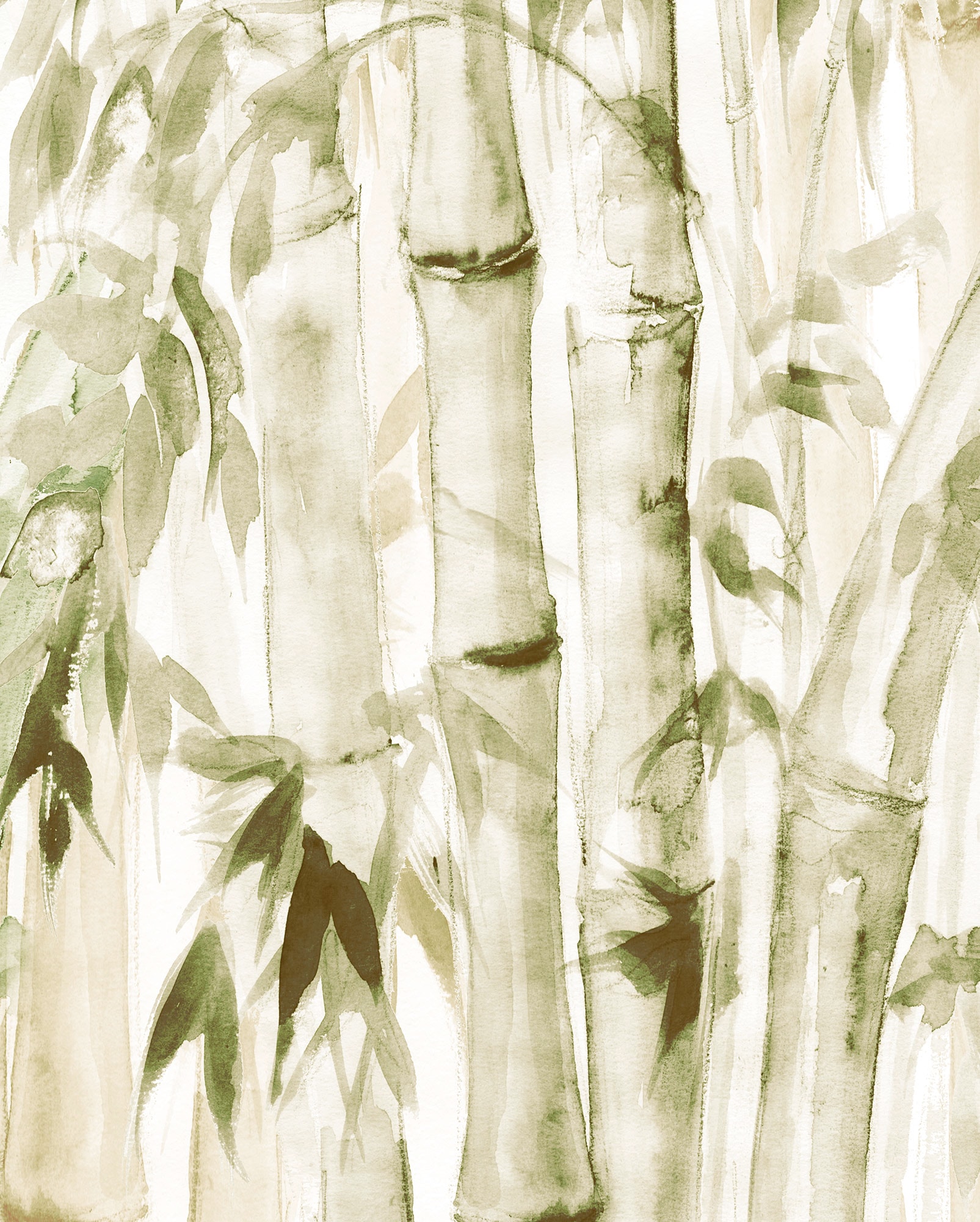Image of Komar Bild "Wild Bamboo" Natur 1 Stk. tlg. Wandbild zur Dekoration - ohne Rahmen