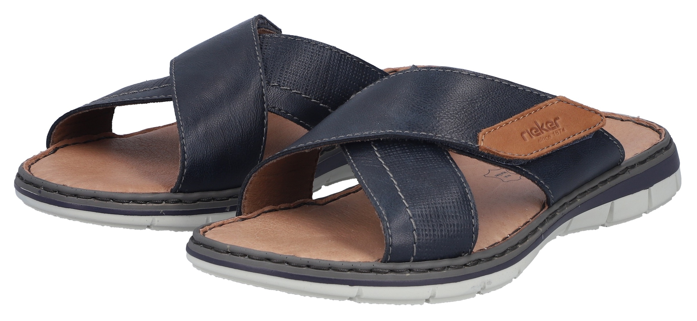Rieker Pantolette  Sommerschuh, Strandschuh, Urlaubsschuh mit weicher Innensohle