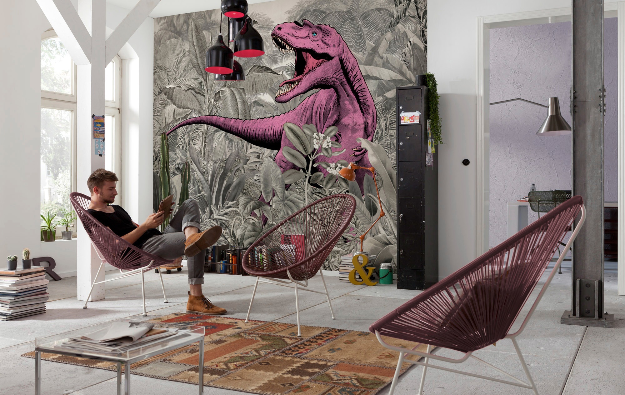 Komar Vliestapete "Digitaldruck Vlies - Pinky - Größe 350 x 280 cm" bedruckt glatt Kinderzimmer