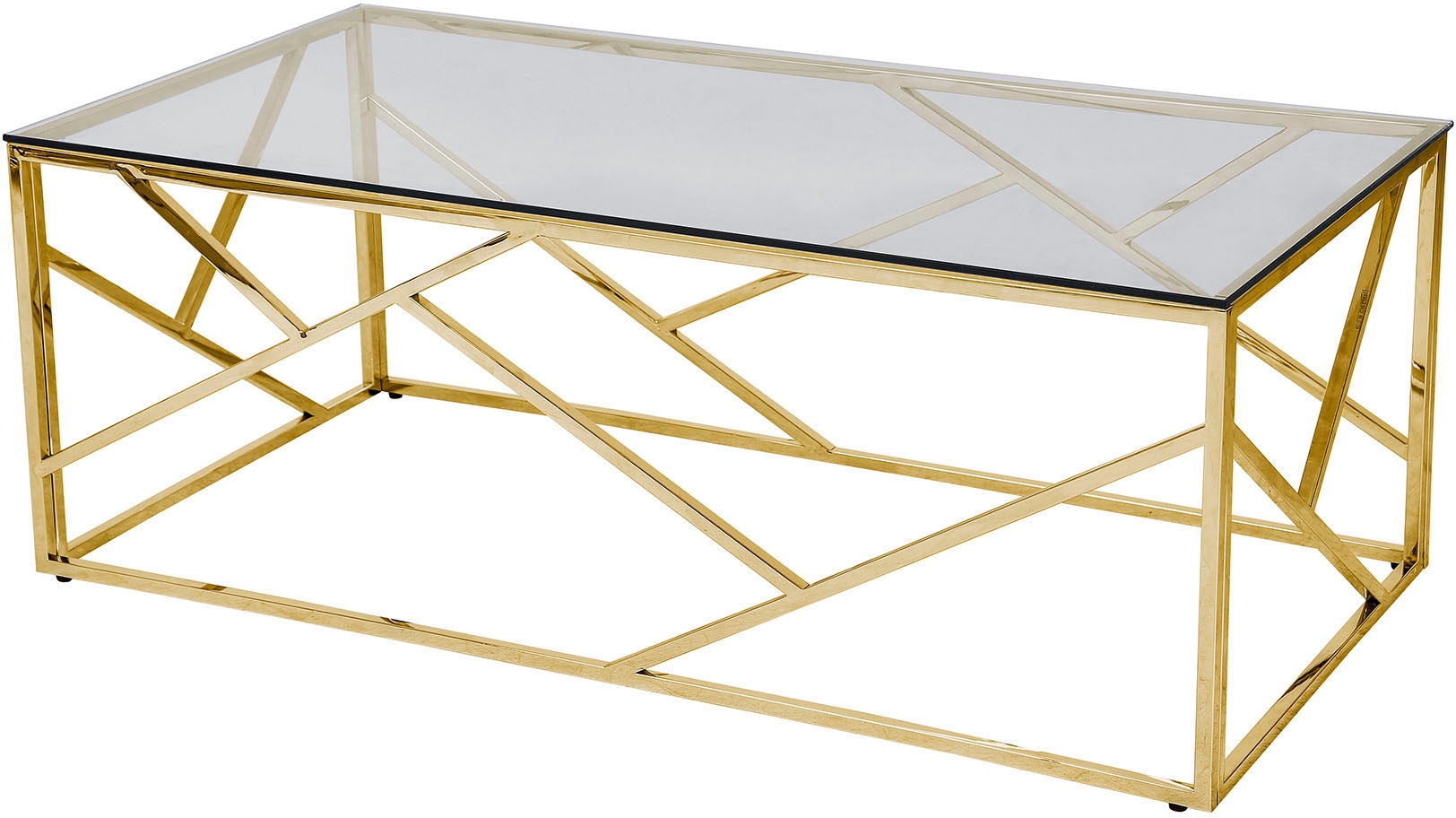 Image of SalesFever Couchtisch "Glastisch mit stilvoller Eleganz" Edelstahlgestell - rostfrei und langlebig
