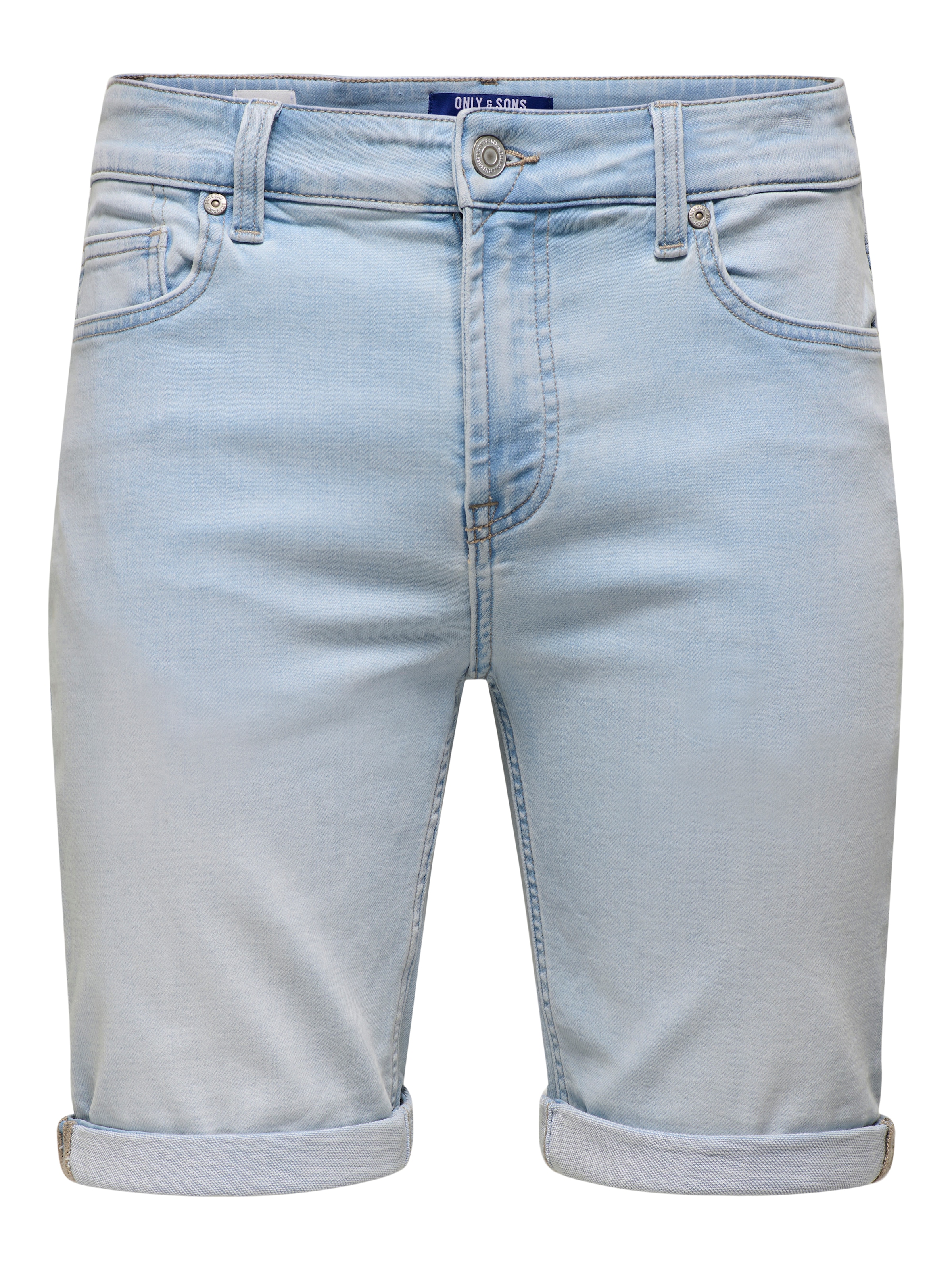 ONLY & SONS Short en jean »ONSPLY JOG LBD 0023 ANA DNM SHORTS NOOS« mélange coton, coupe régulière