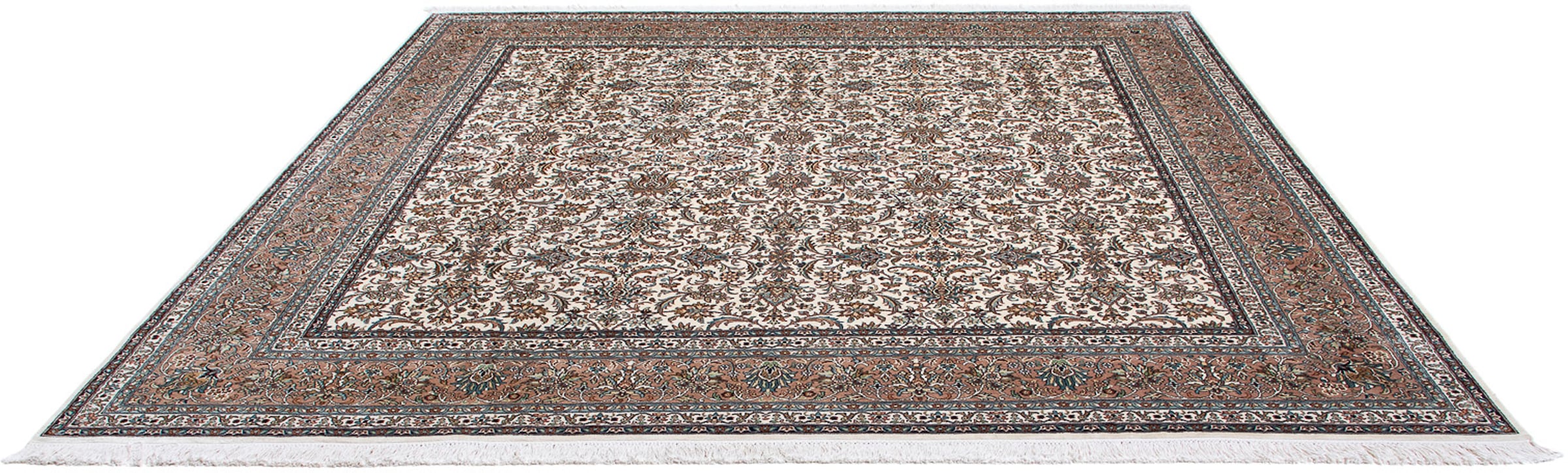 Seidenteppich »Seidenteppich - Kaschmir Seide quadratisch - 246 x 243 cm - beige«,...