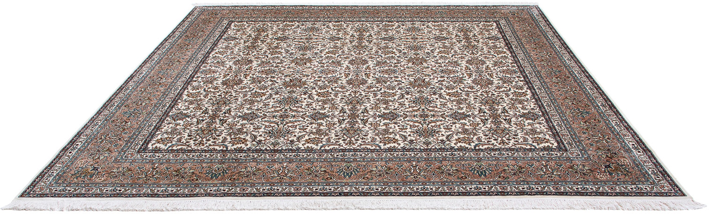Image of morgenland Seidenteppich »Seidenteppich - Kaschmir Seide quadratisch - 246 x 243 cm - beige«, quadratisch, 4 mm Höhe, Wohnzimmer, Handgeknüpft, Einzelstück mit Zertifikat bei Ackermann Versand Schweiz