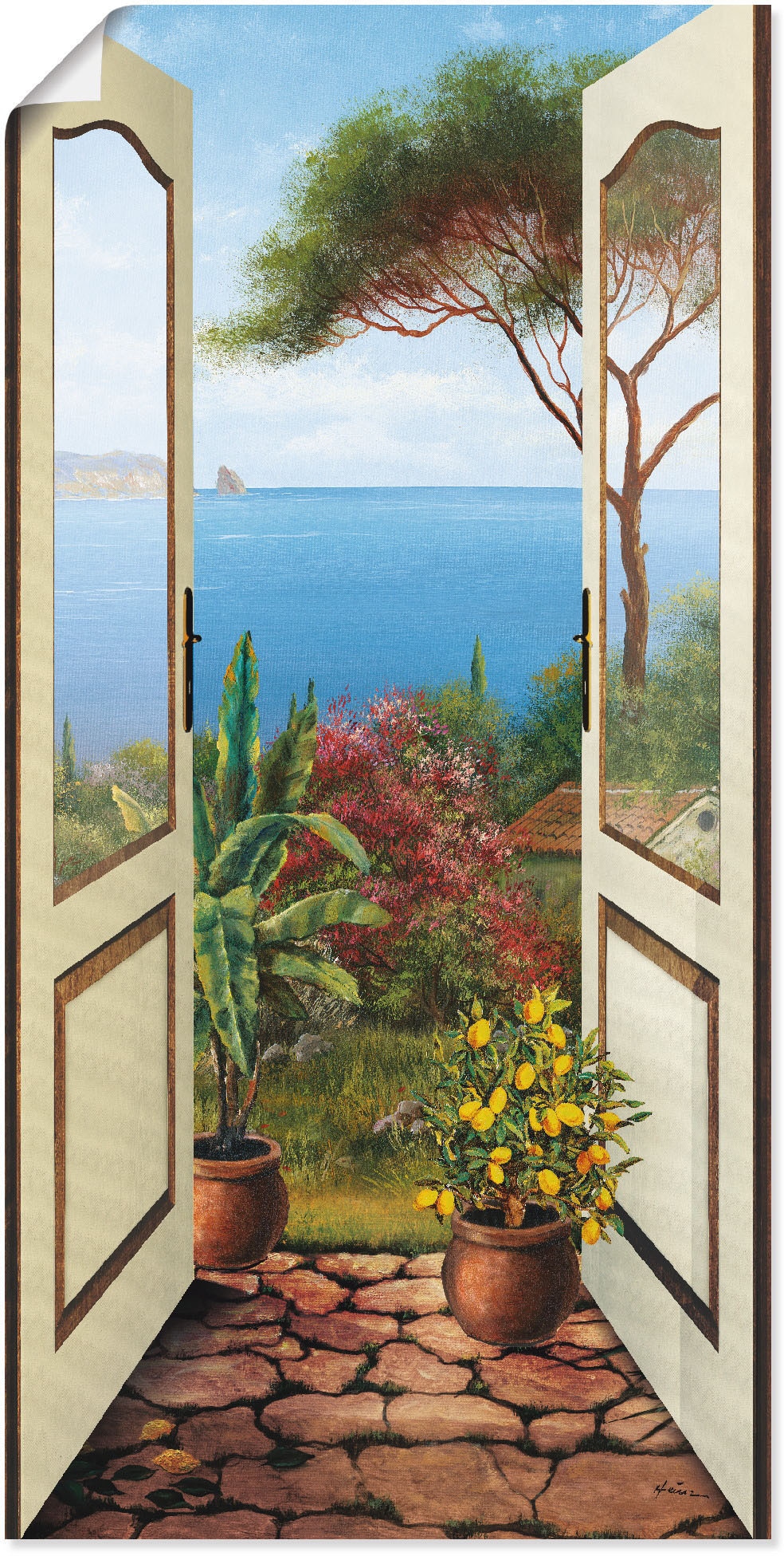 Artland Wandbild »Veranda Meer«, versch. in bas am Leinwandbild, à Wandaufkleber Poster prix St.), als Grössen oder Alubild, Küstenbilder, (1