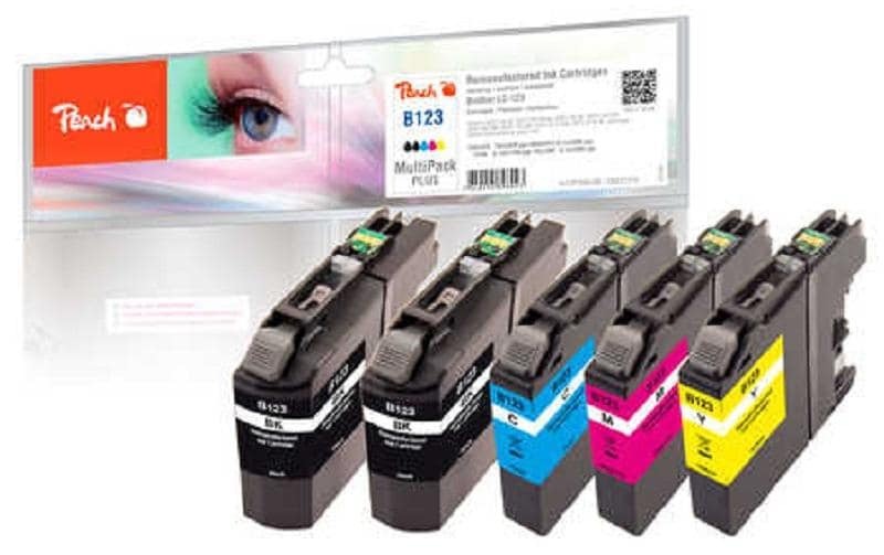 Peach Tintenpatrone »Brother LC-123 Multi-Pack-Plus BK/C/M/Y«