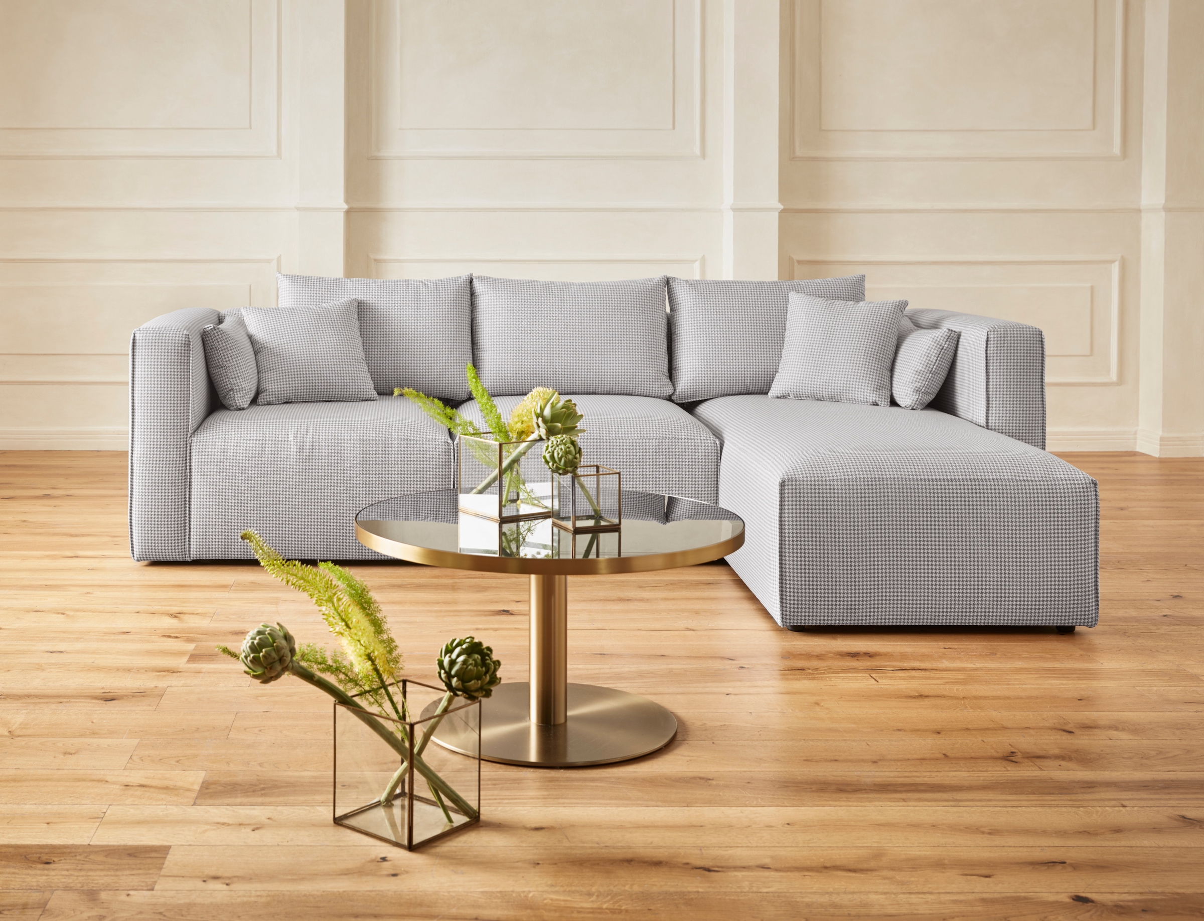 Home affaire Ecksofa »Comfine L-Form« zusammengesetzt aus Modulen, 3 Bezugsqualitäten und viele Farben