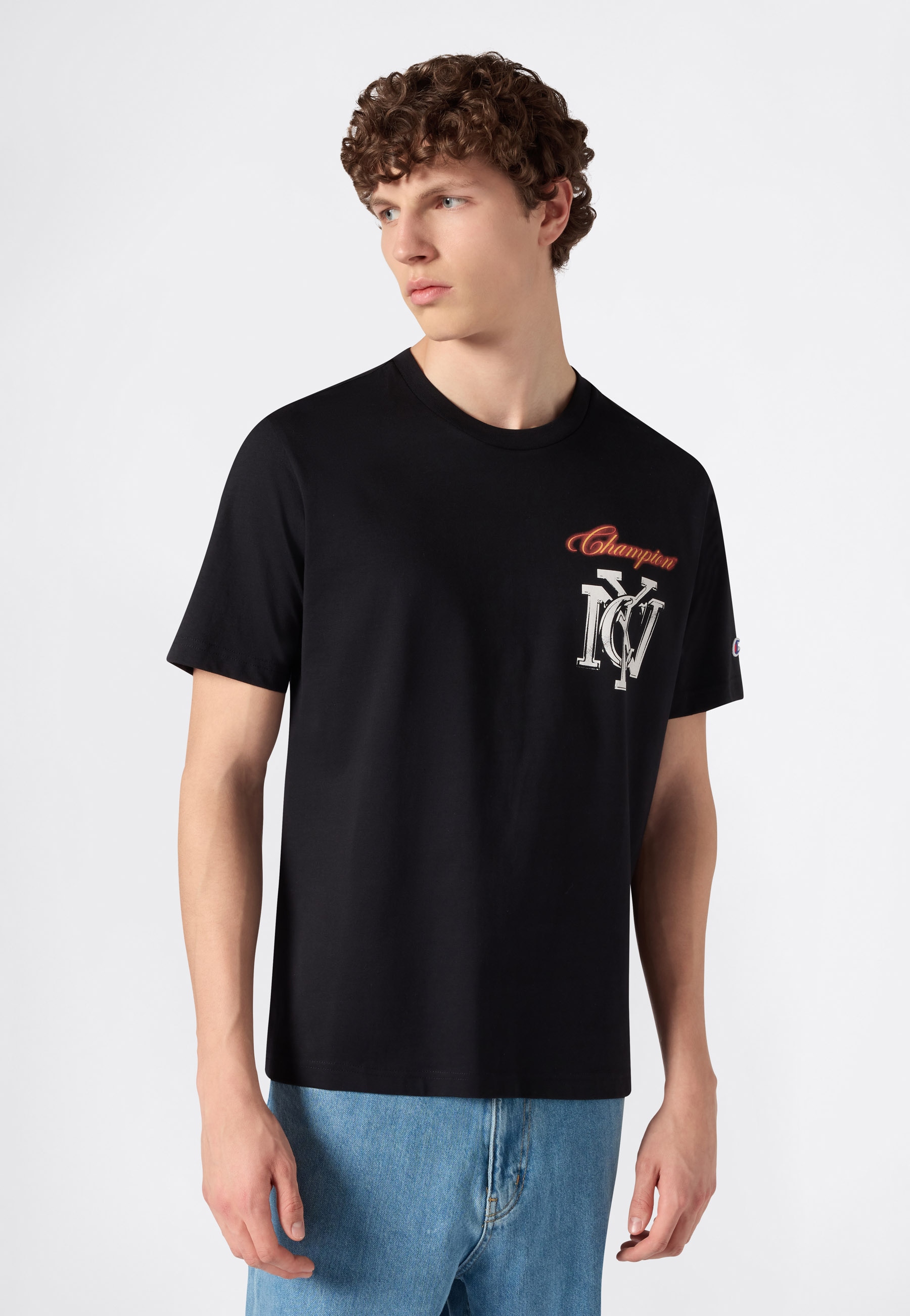 Image of Champion T-Shirt "Graphic Crewneck T-Shirt" mit grafischem Design, für Erwachsene, aus Baumwolle