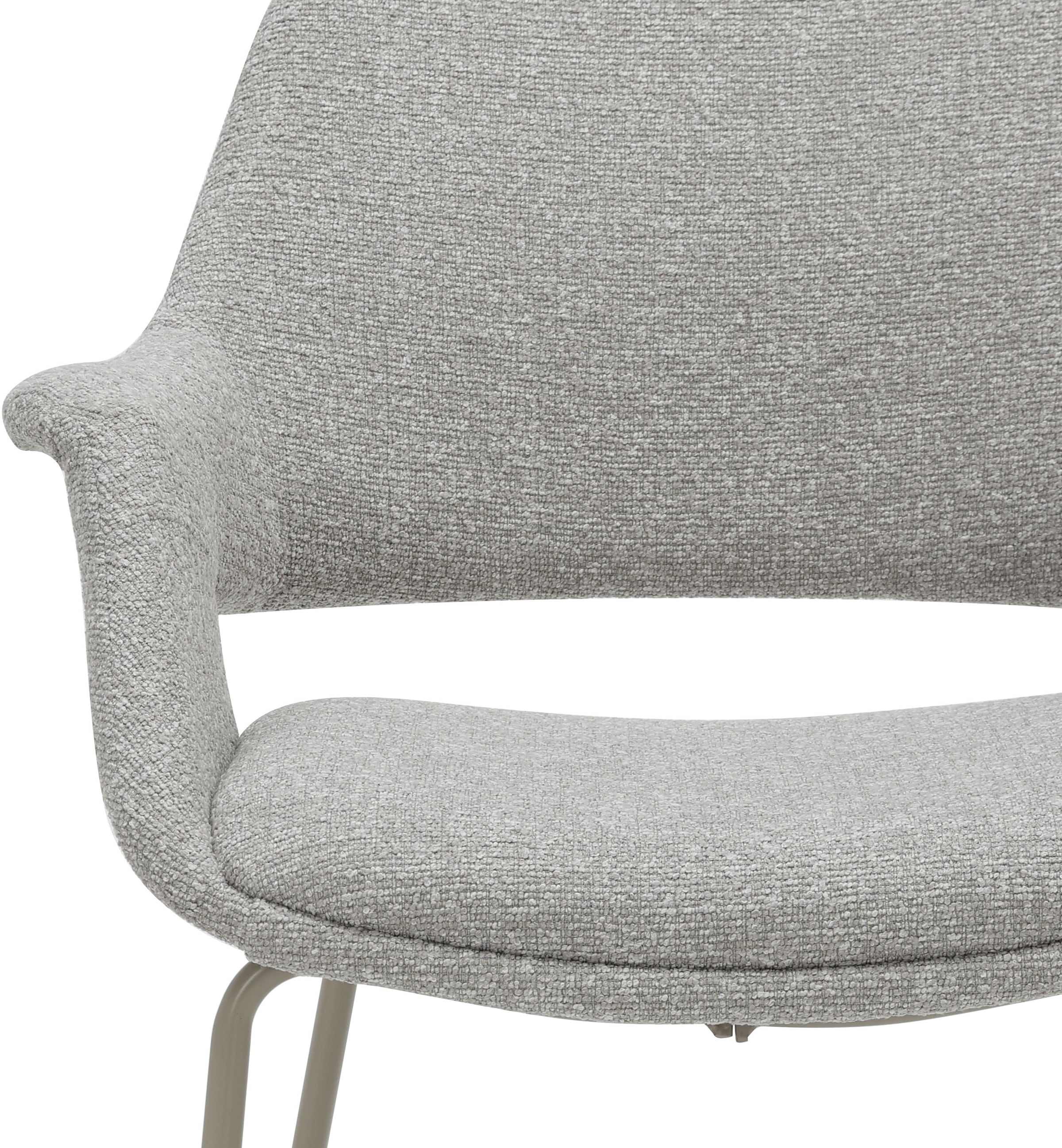 GOODproduct Chaise de salle à manger »Genna« (Ensemble) 2 cuispflegeleichter Webstoff Bezug, edles Metallgestell, Sitzhöhe 47 cm