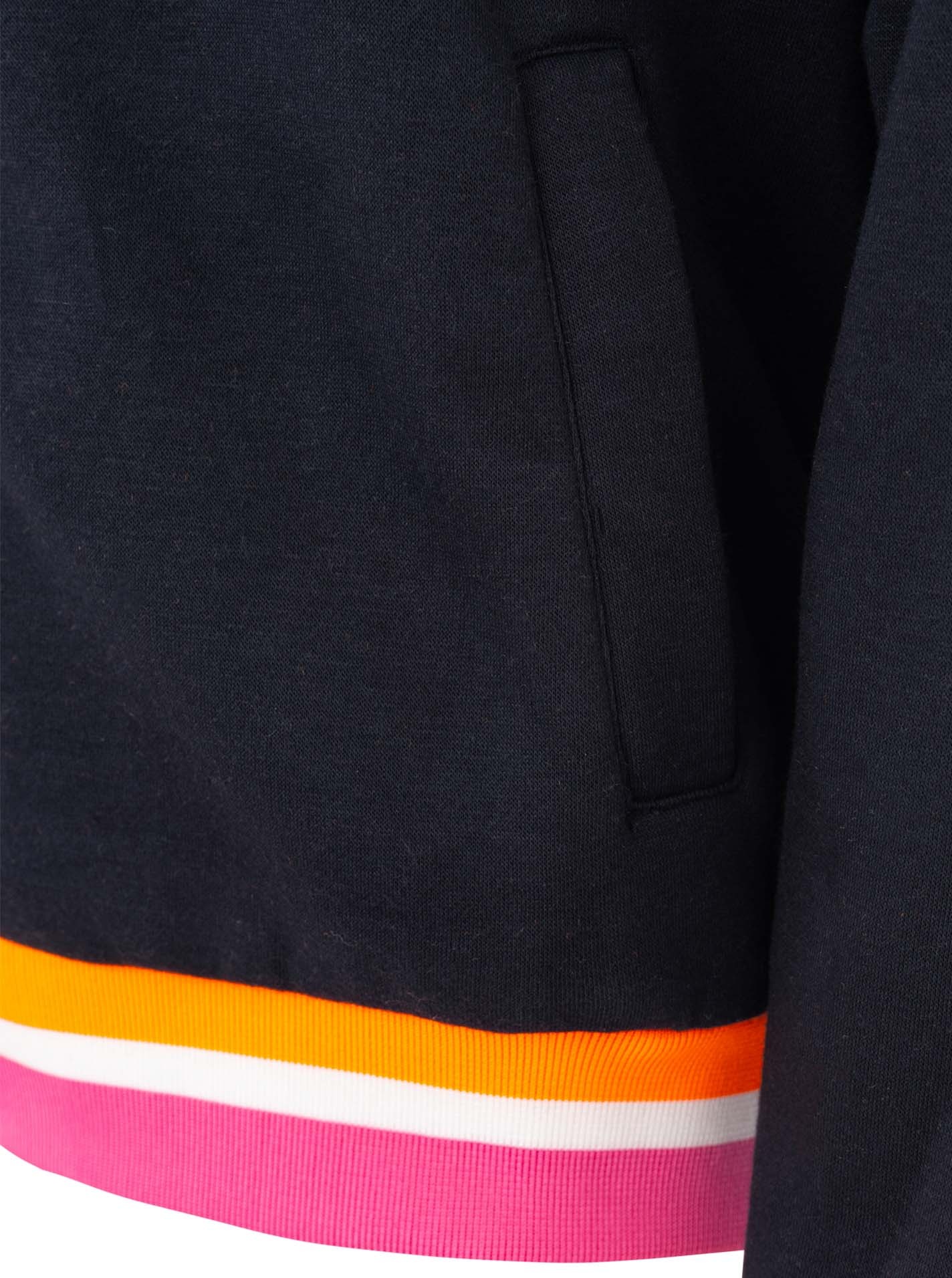 Zwillingsherz Veste sweat »"Zwillingsherz"« fermeture éclair intégrale, logo sur l'épaule, poignets rayés