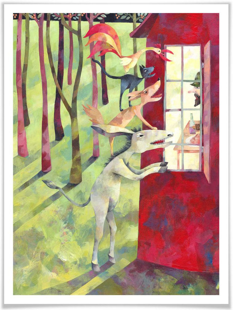 Image of Wall-Art Poster »Märchen Wandbilder Bremer Stadtmusikanten«, Geschichten & Märchen, (1 St.), Poster, Wandbild, Bild, Wandposter bei Ackermann Versand Schweiz