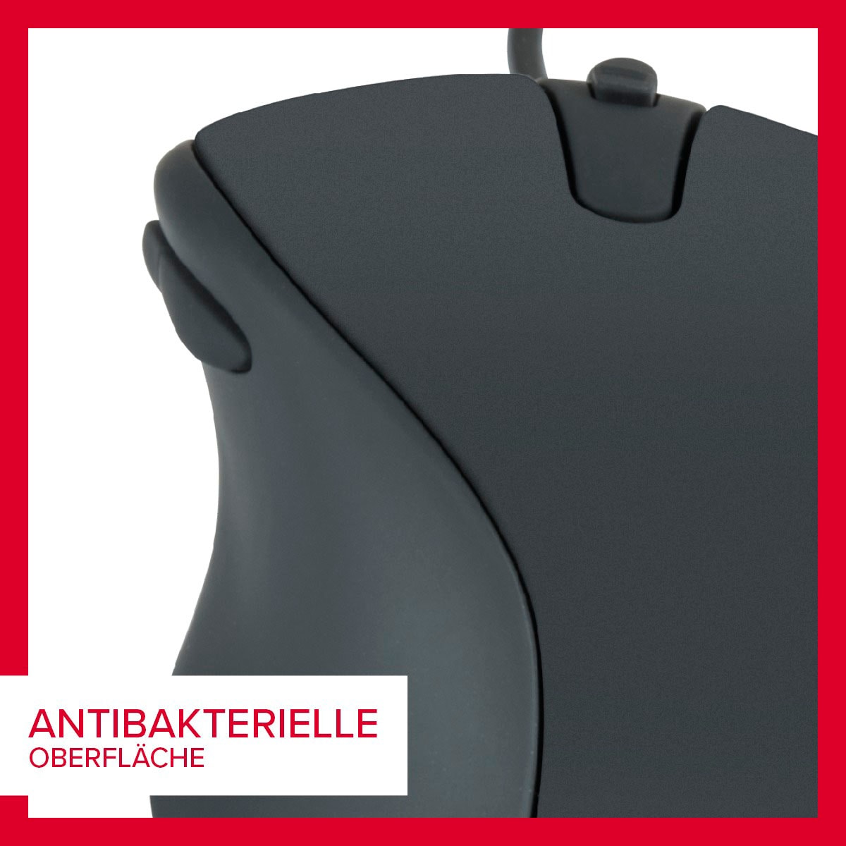 Speedlink Maus »AXON leise & antibakterielle Maus«, kabelgebunden, dpi-Schalter bis 2400 dpi, schwarz