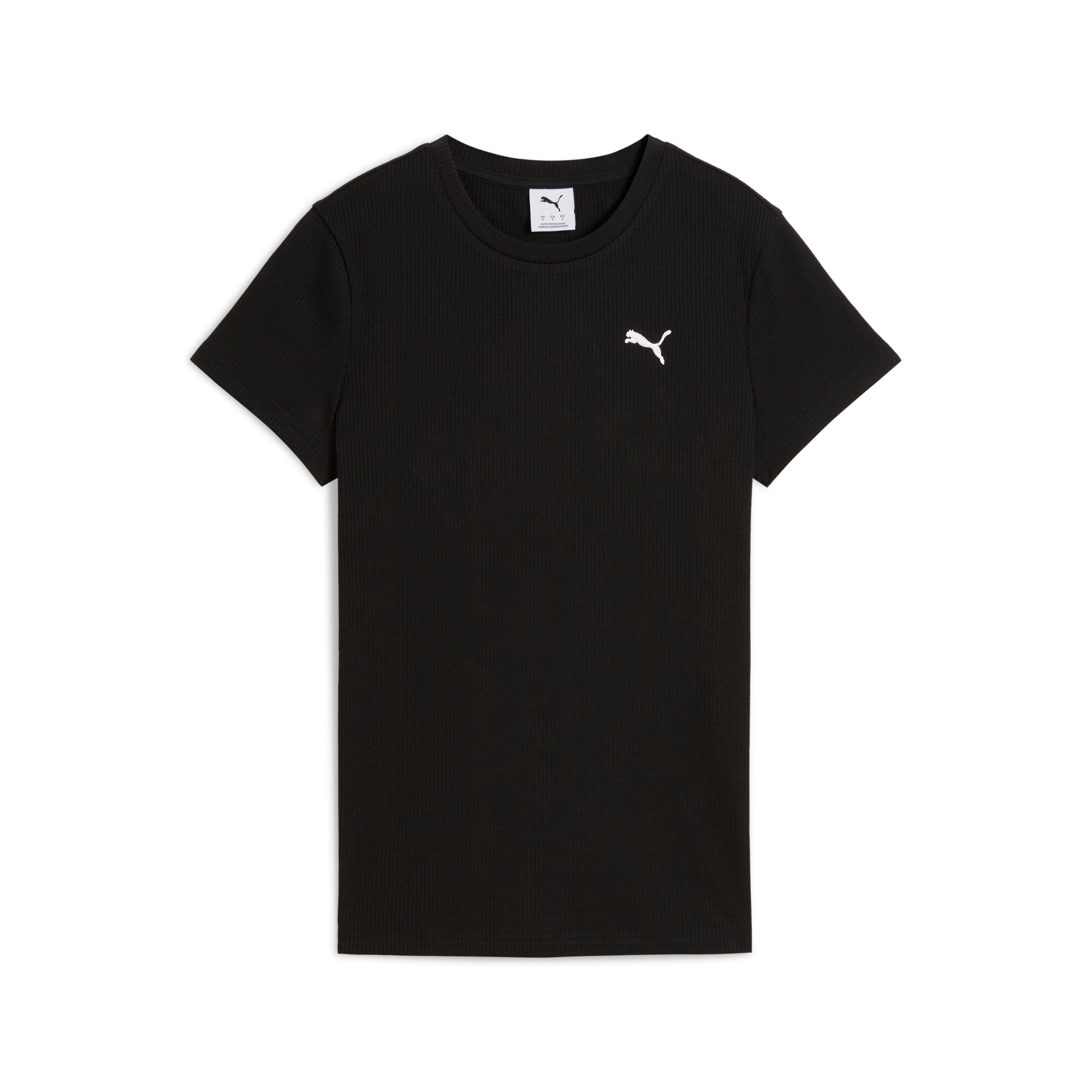 Image of PUMA T-Shirt "ESS ELEVATED RIB TEE" Regular Fit, sportlicher Stil, Kurzarmdesign, Rundhalsausschnitt