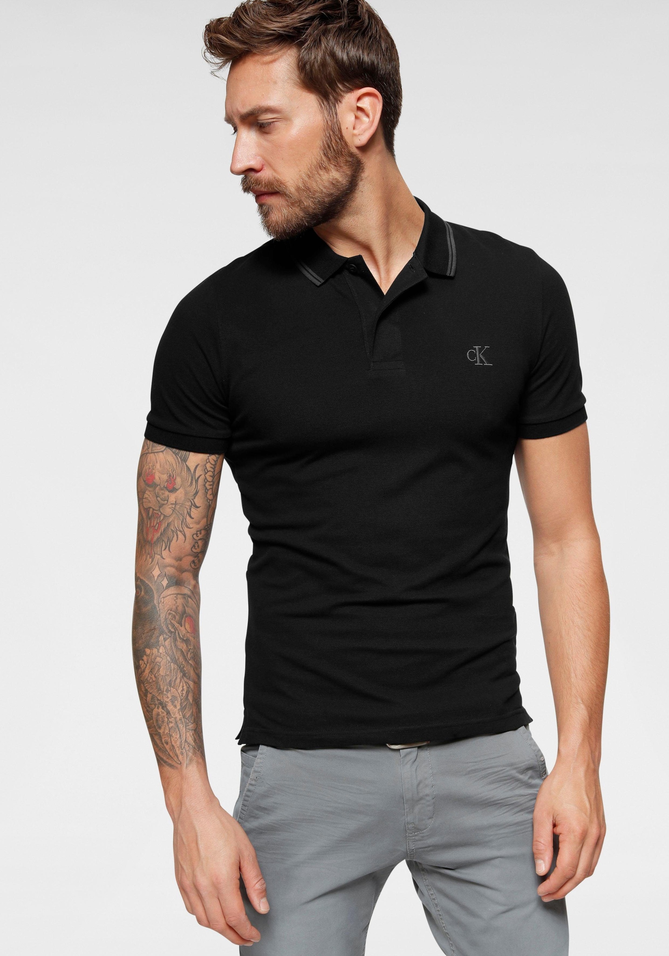 Image of Calvin Klein Jeans Poloshirt »CK ESSENTIAL TIPPING SLIM POLO« bei Ackermann Versand Schweiz