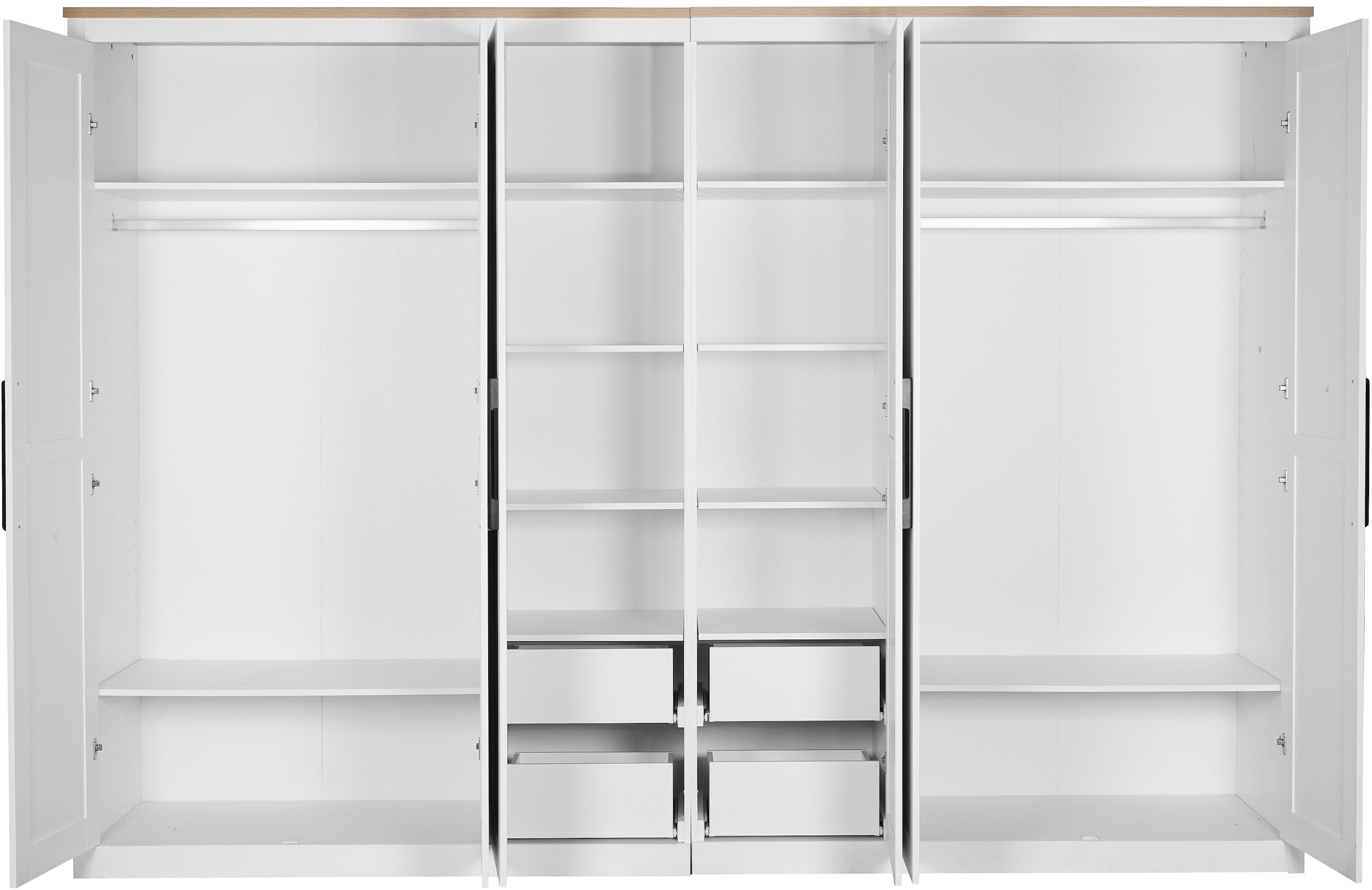 GOODproduct Kleiderschrank »Büsum Schlafzimmer Schrank mit 6 Türen« stabile robuste Bauweise mit optimaler Aufteilung  - Breite 3m,  Schlafzimmerschrank Landhaus Design Garderobe Schrank Bestseller
