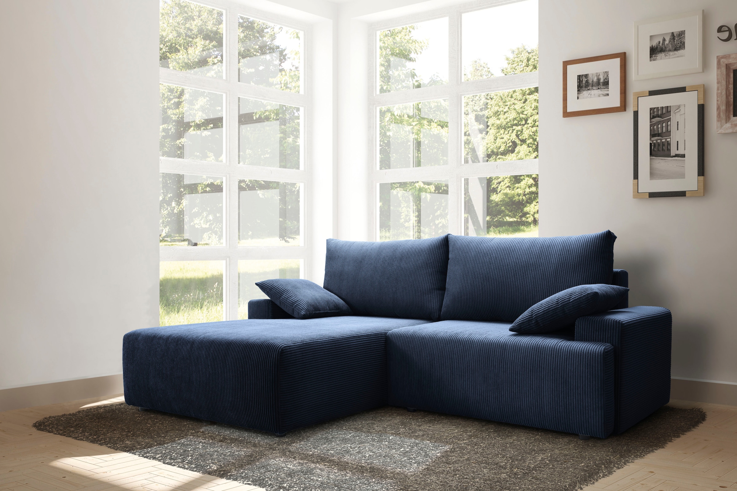 exxpo - sofa fashion Ecksofa »Orinoko«, inklusive Bettfunktion und  Bettkasten in verschiedenen Cord-Farben à bas prix