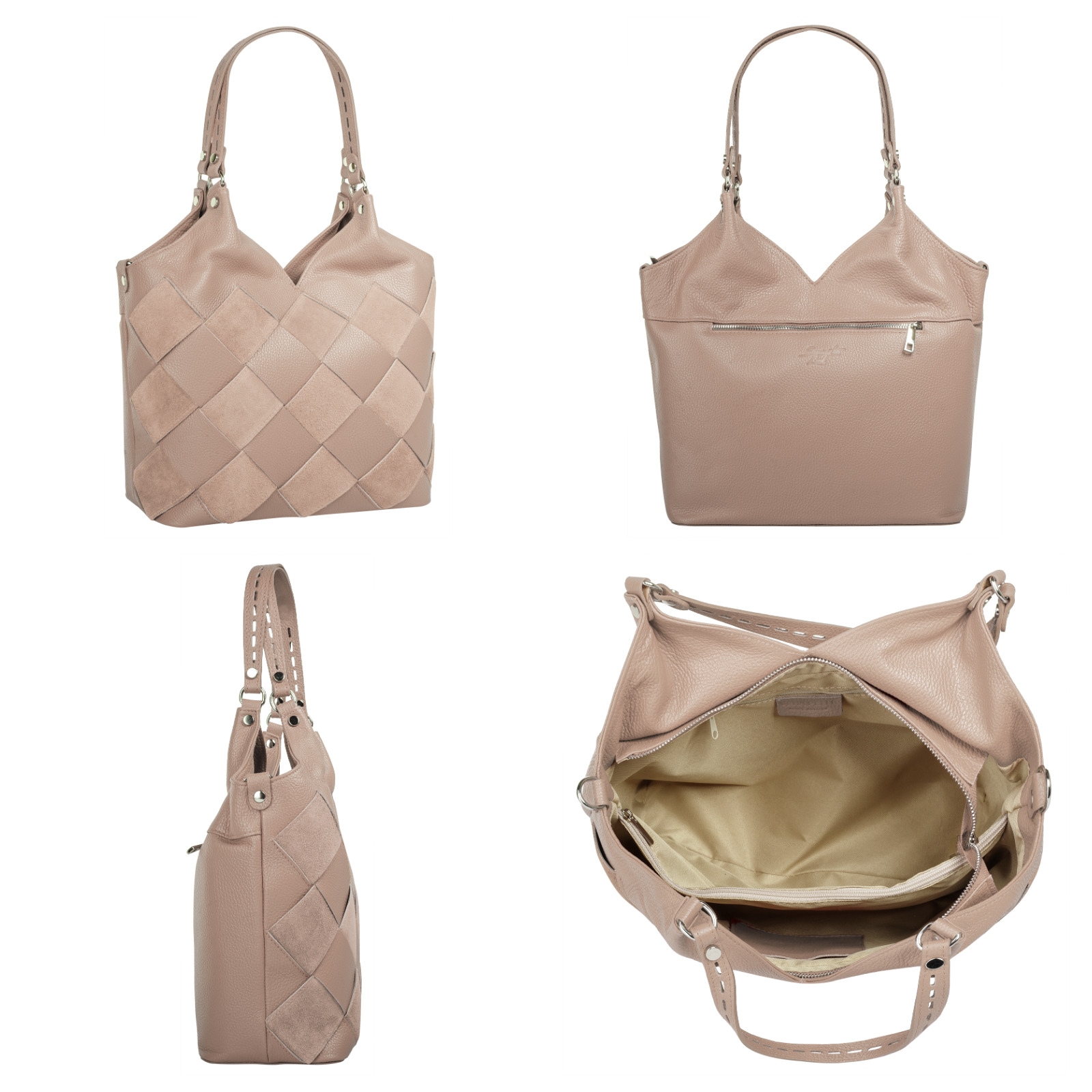 Samantha Look Shopper, echt Leder, Made in Italy