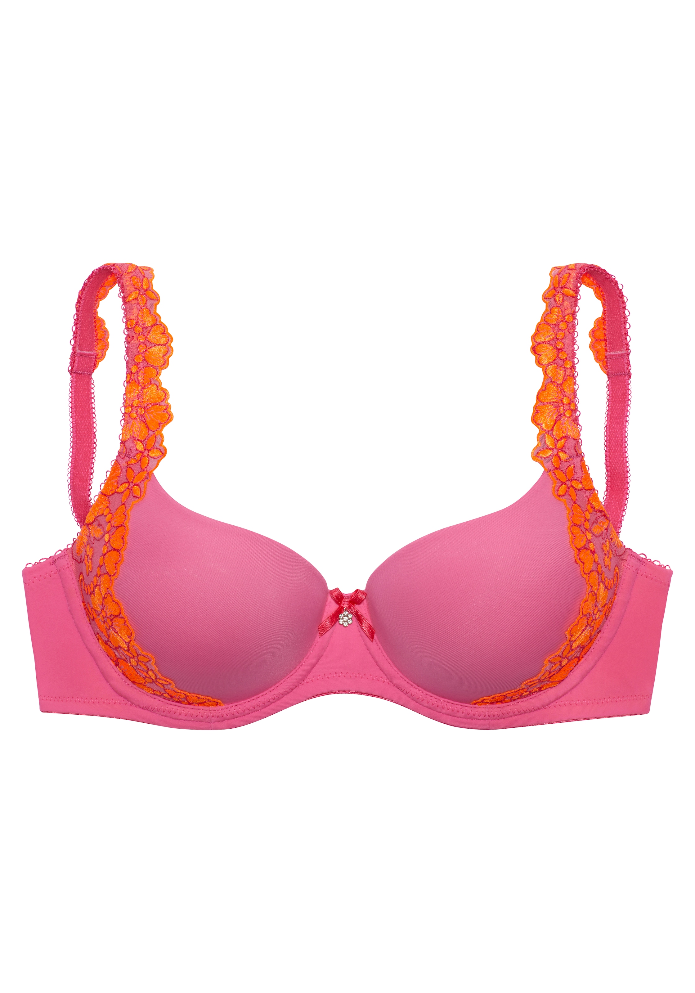 LASCANA Schalen-BH »Wanda«, mit Bügel und mit seitlicher Stickerei Spitze, Dessous
