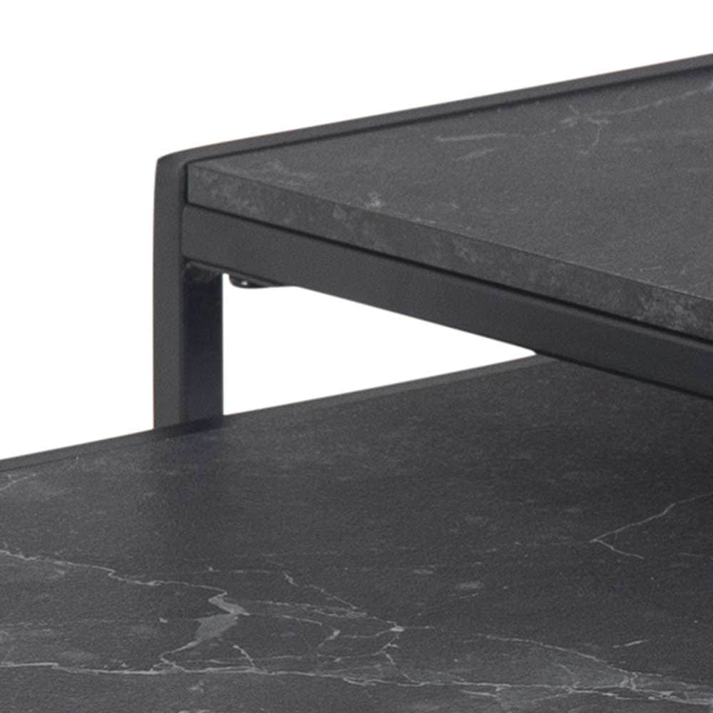 ACTONA GROUP Beistelltisch »Infinity« Set, 3 Stück,  Satz mit Tischen, Schlittenbeine aus schwarzem Metall, (Set, 2 st)