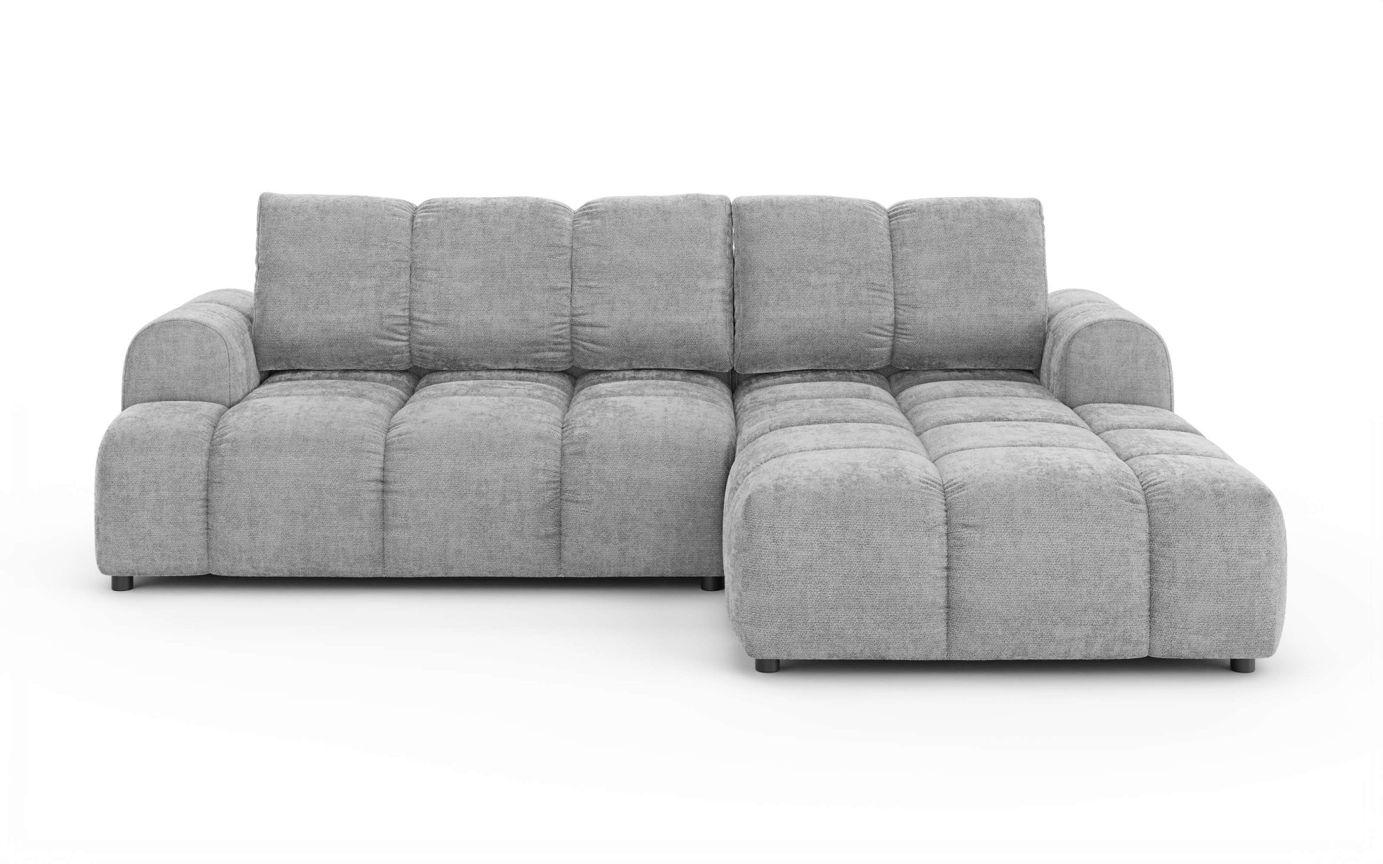 GOODproduct Ecksofa »FINNOX Schlafsofa, Bettkasten, komfortables Sitzgefühl, Breite 255cm« Liegefläche 130x200cm, inklusive Rückenkissen, moderne Steppung