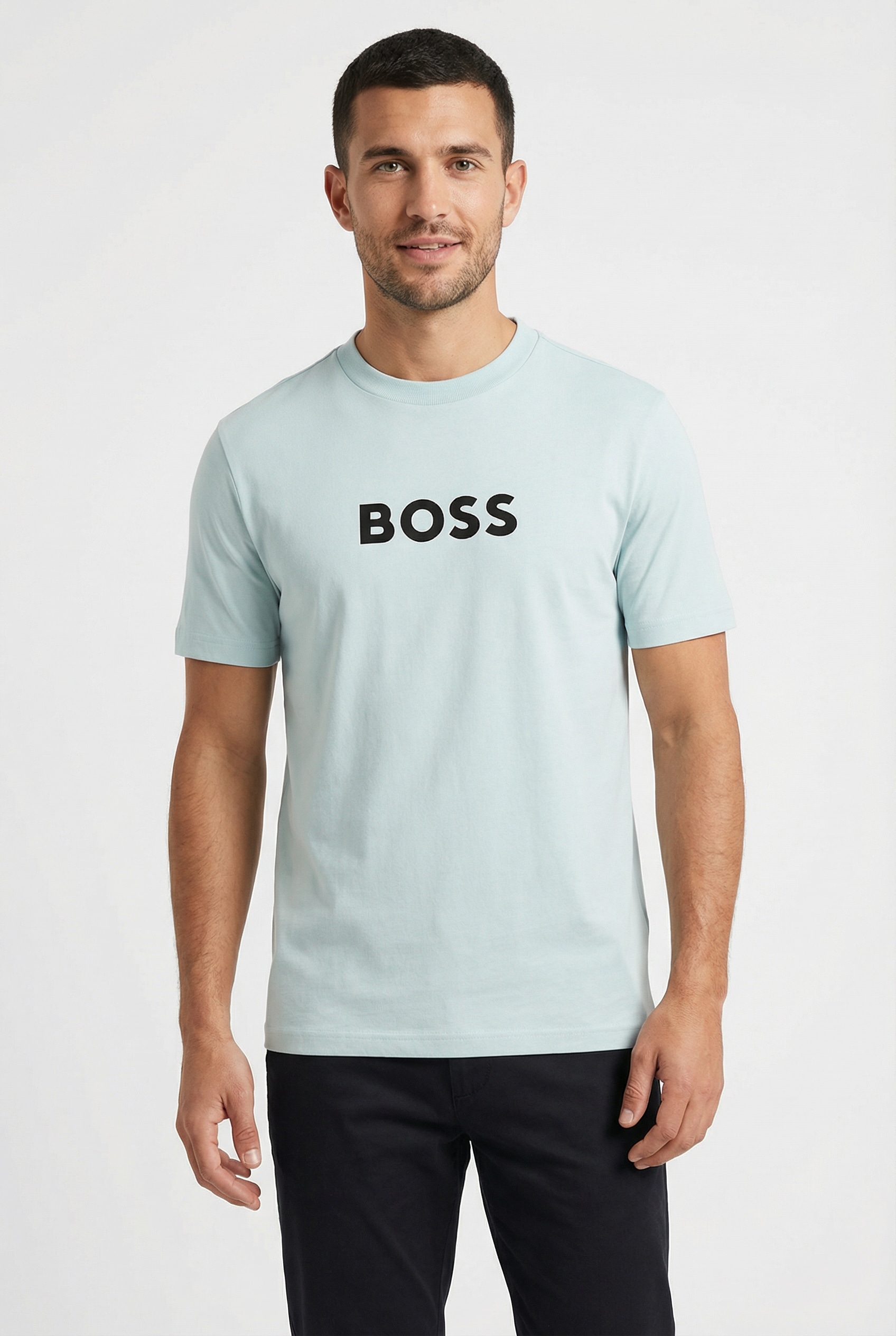 Image of BOSS GREEN T-Shirt Rundhalsausschnitt, Regular Fit, Boss-Logodruck