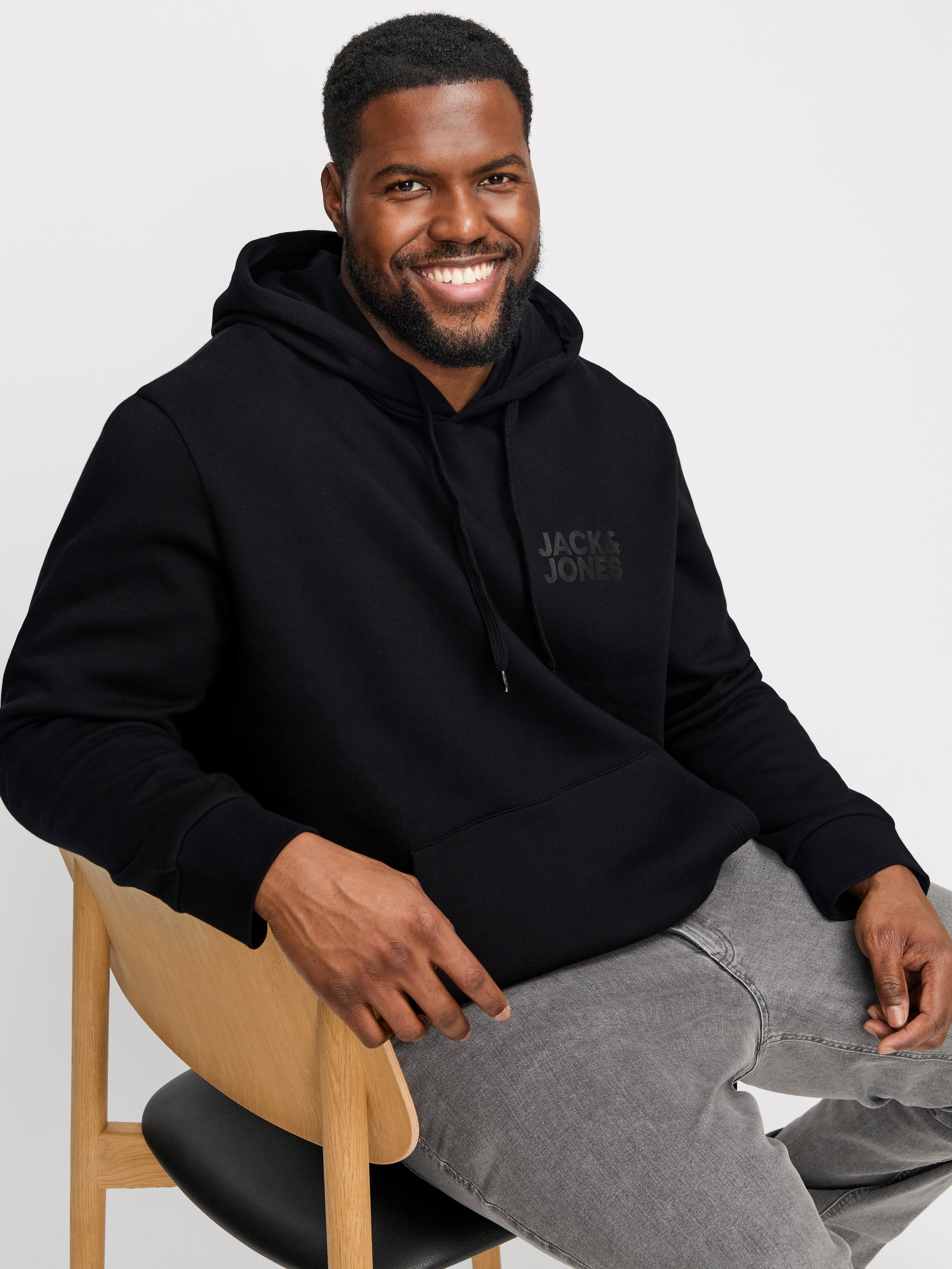 Jack & Jones PlusSize Kapuzensweatshirt »JJECORP LOGO SWEAT HOOD NOOS PLS«, mit Logo Print