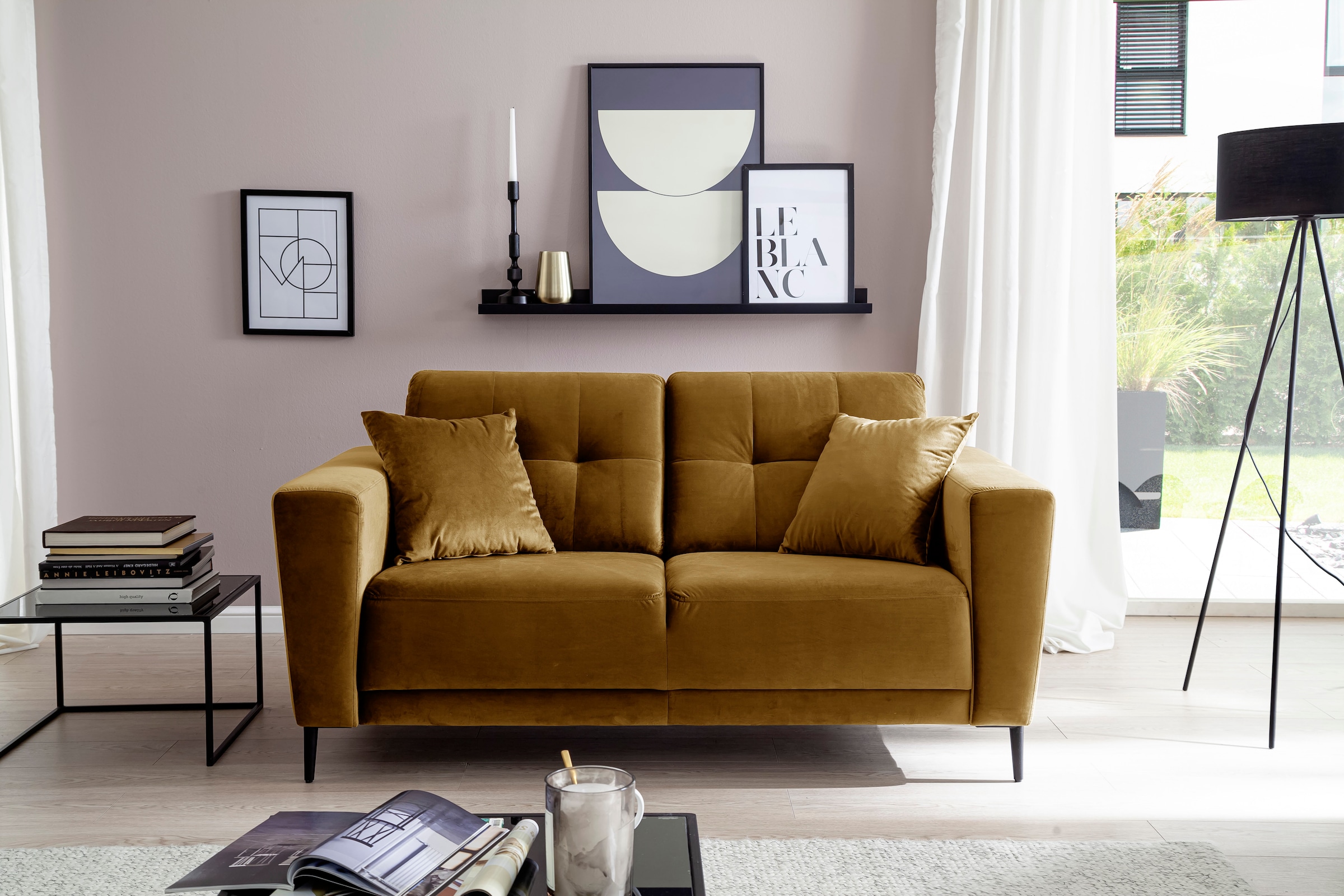 Trends by HG 2-Sitzer »Barcelona«, mit Metallfuss, frei im Raum stellbar